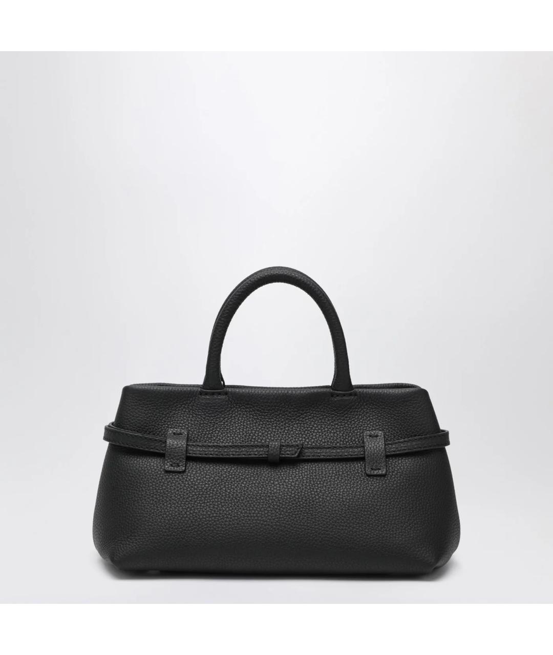 MANU ATELIER Черная кожаная сумка тоут, фото 2