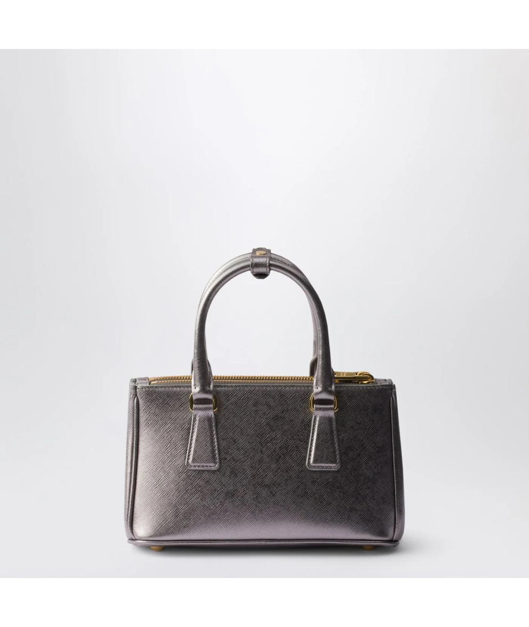 PRADA Серая кожаная сумка тоут, фото 2