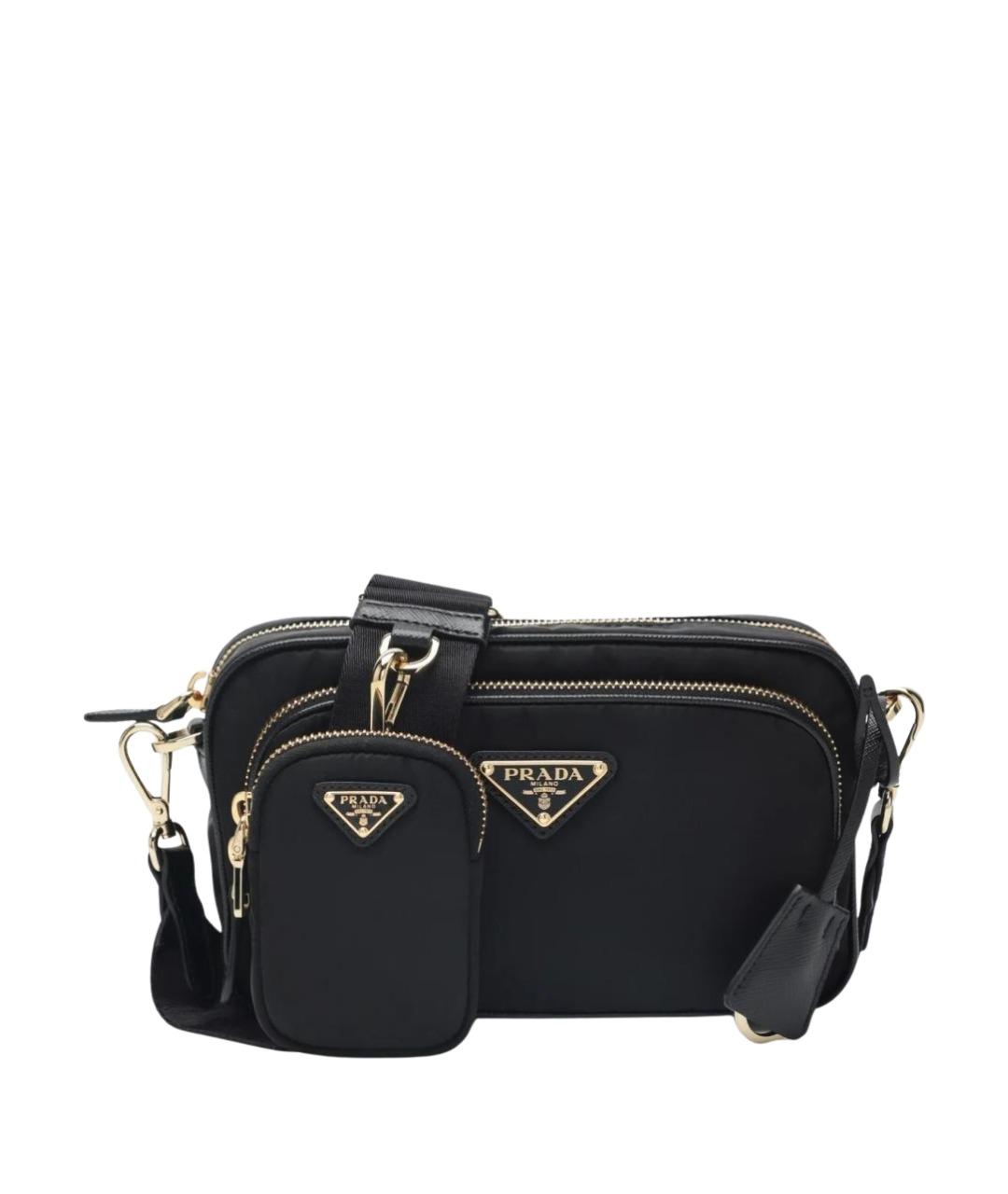 PRADA Черная синтетическая сумка через плечо, фото 1