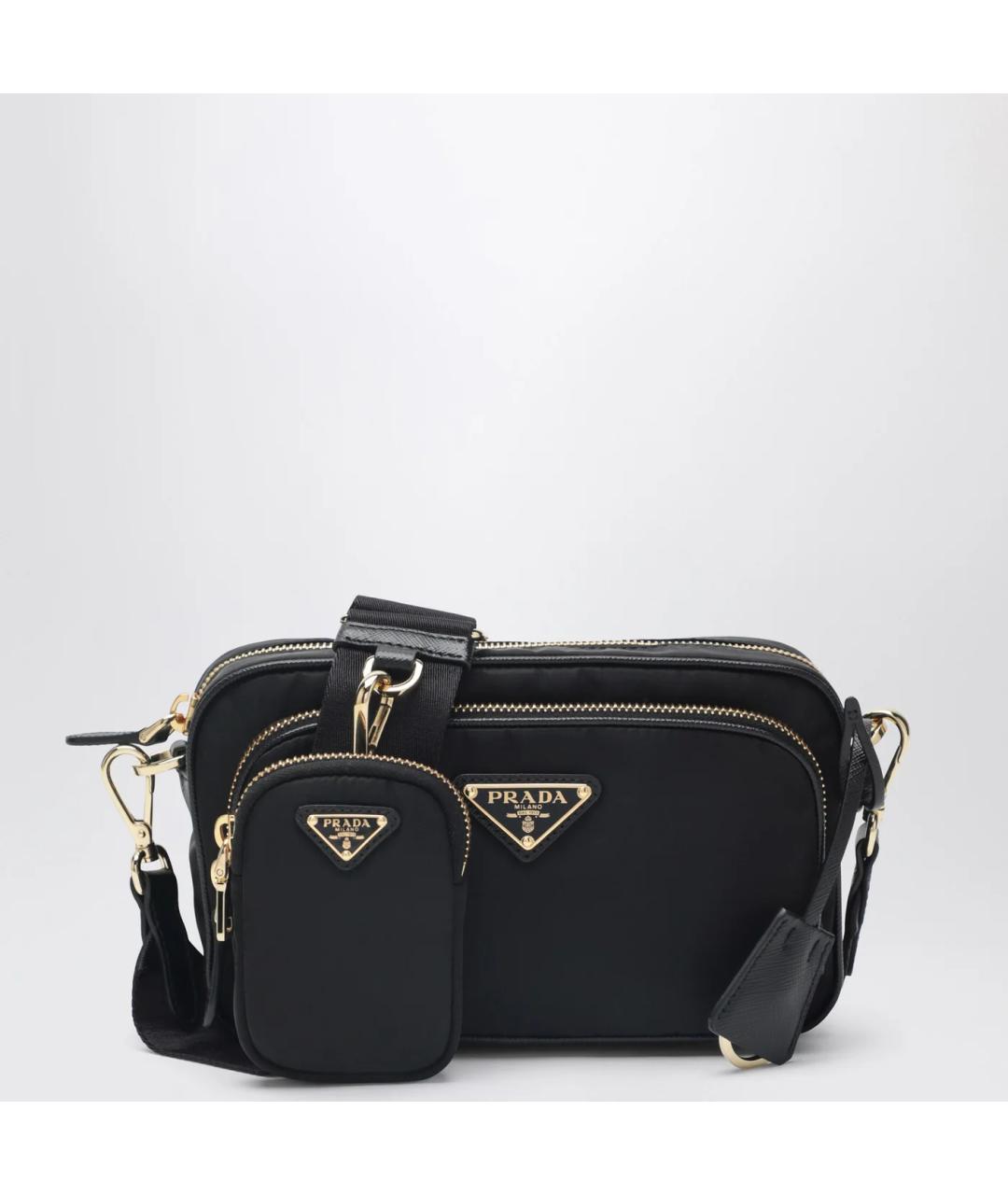 PRADA Черная синтетическая сумка через плечо, фото 3