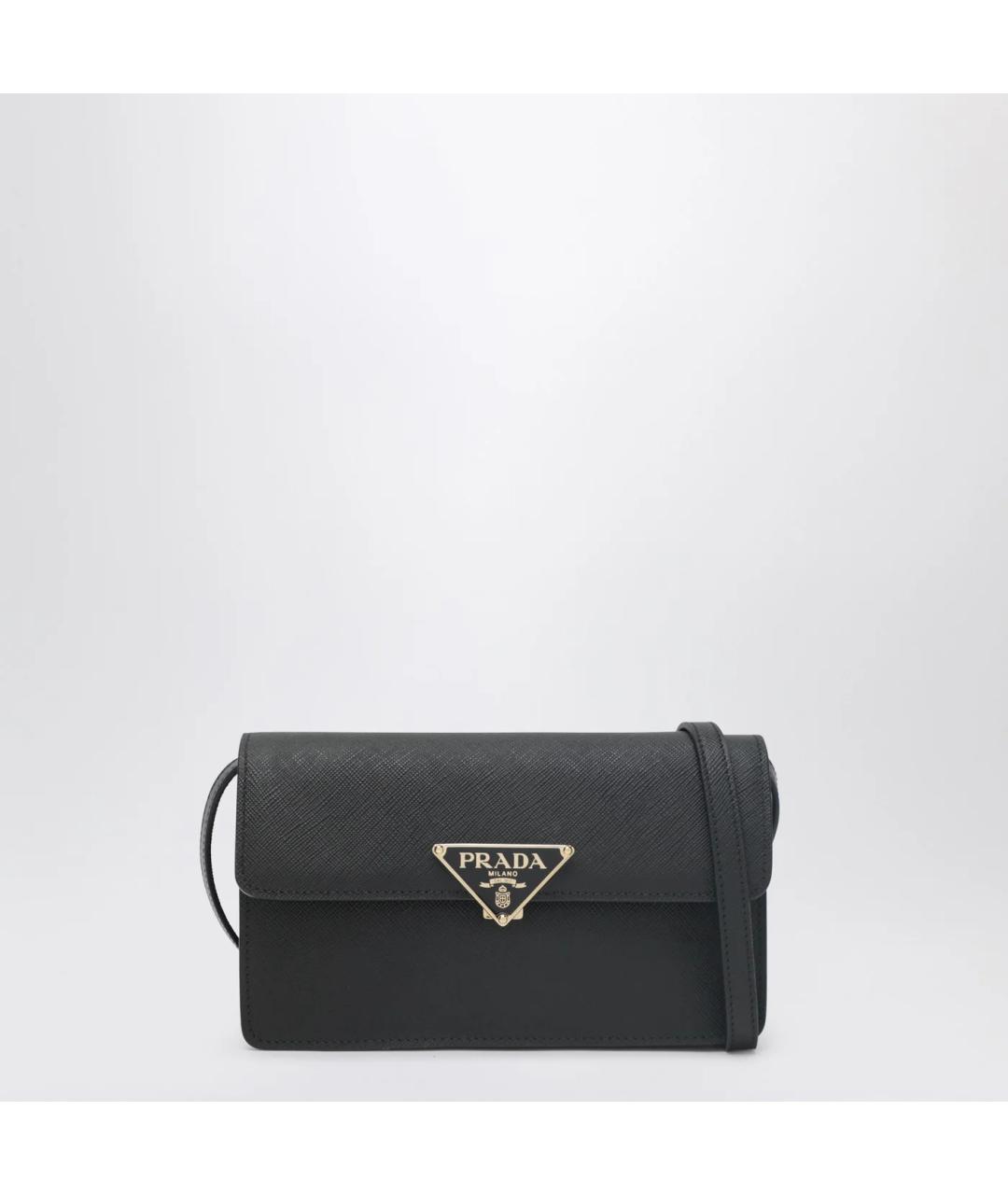PRADA Черная кожаная сумка через плечо, фото 3
