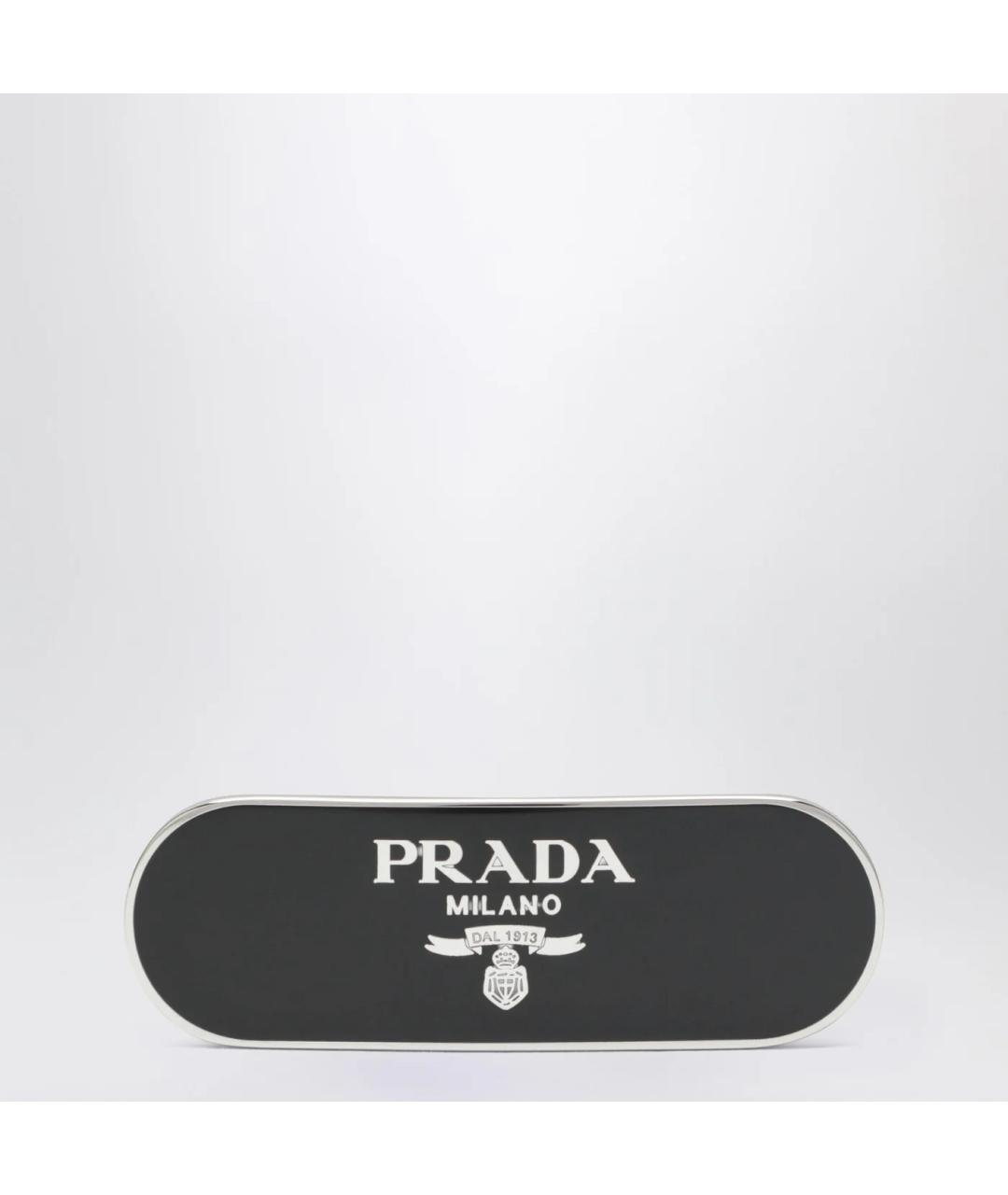 PRADA Черная заколка, фото 3