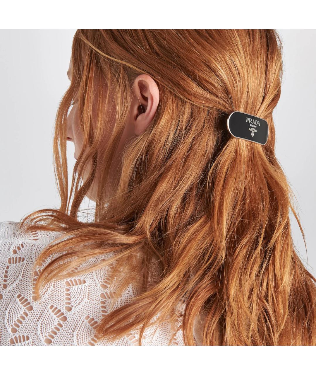 PRADA Черная заколка, фото 2