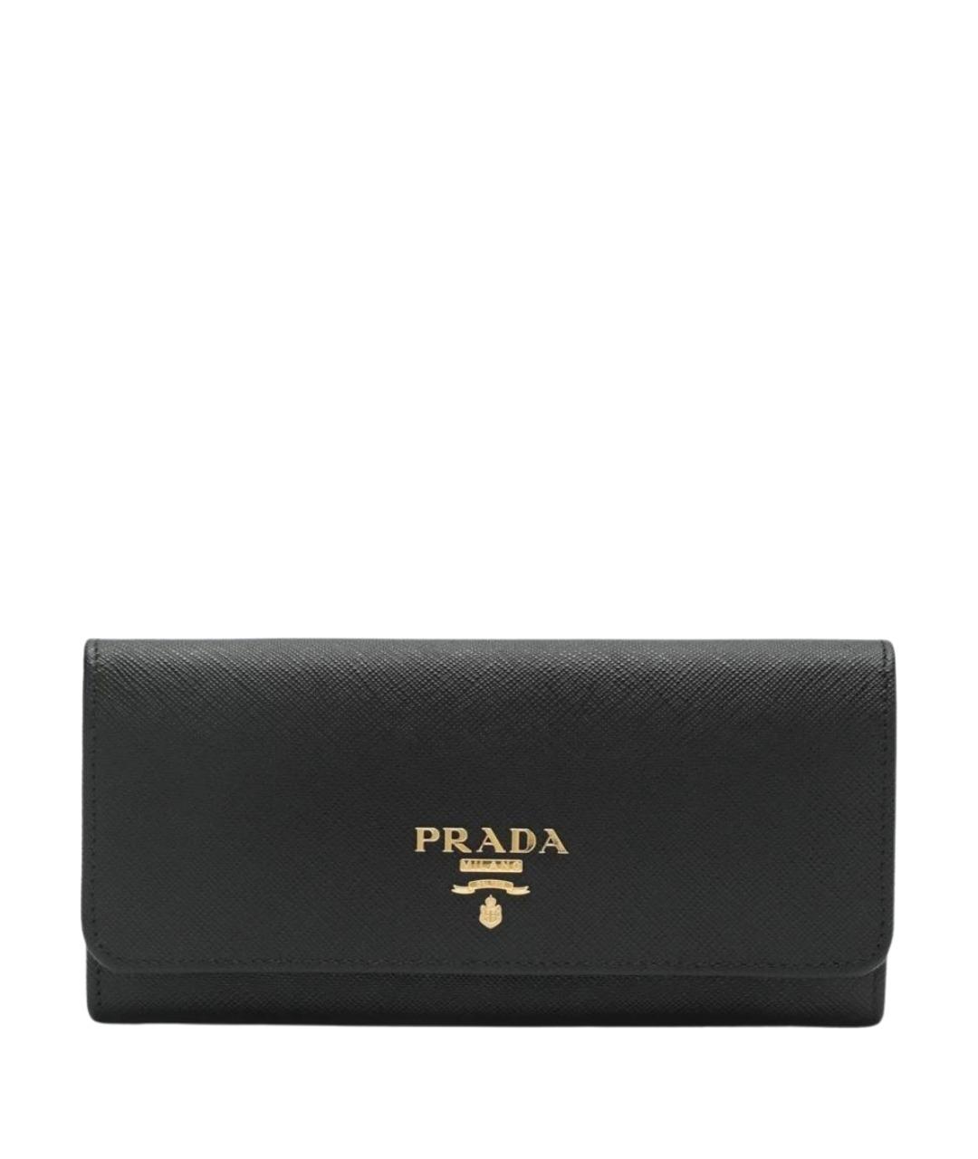 PRADA Черный кожаный кошелек, фото 1