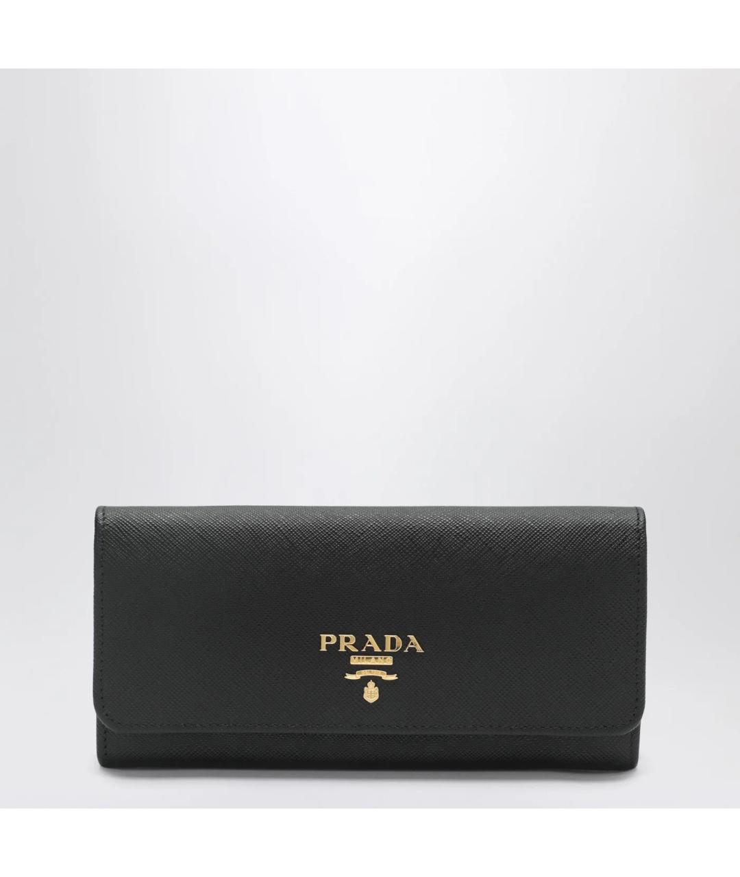 PRADA Черный кожаный кошелек, фото 3