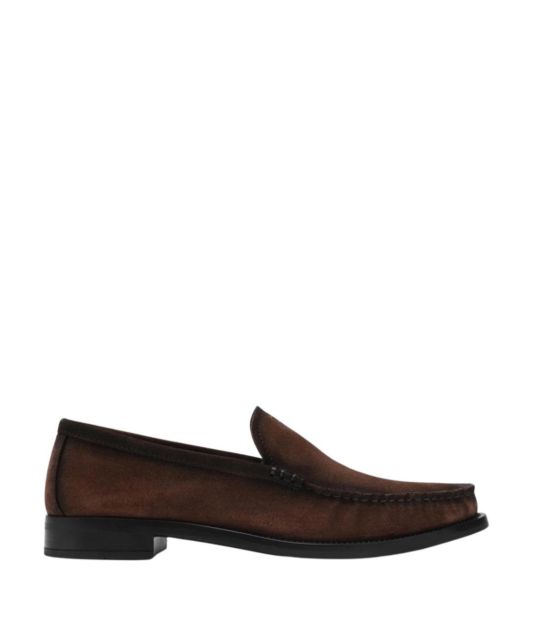 PRADA Коричневые замшевые лоферы, фото 1