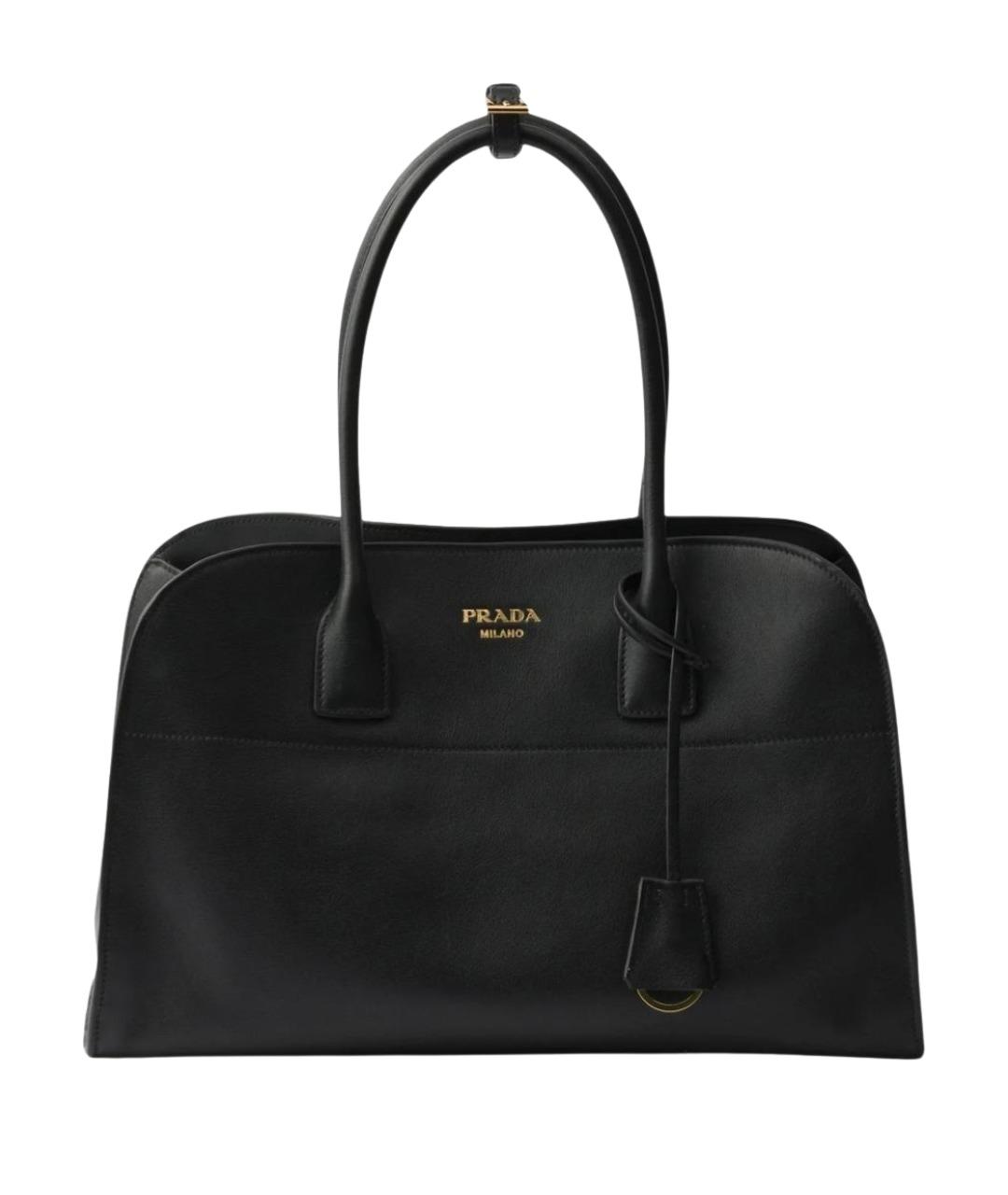 PRADA Черная кожаная сумка тоут, фото 1