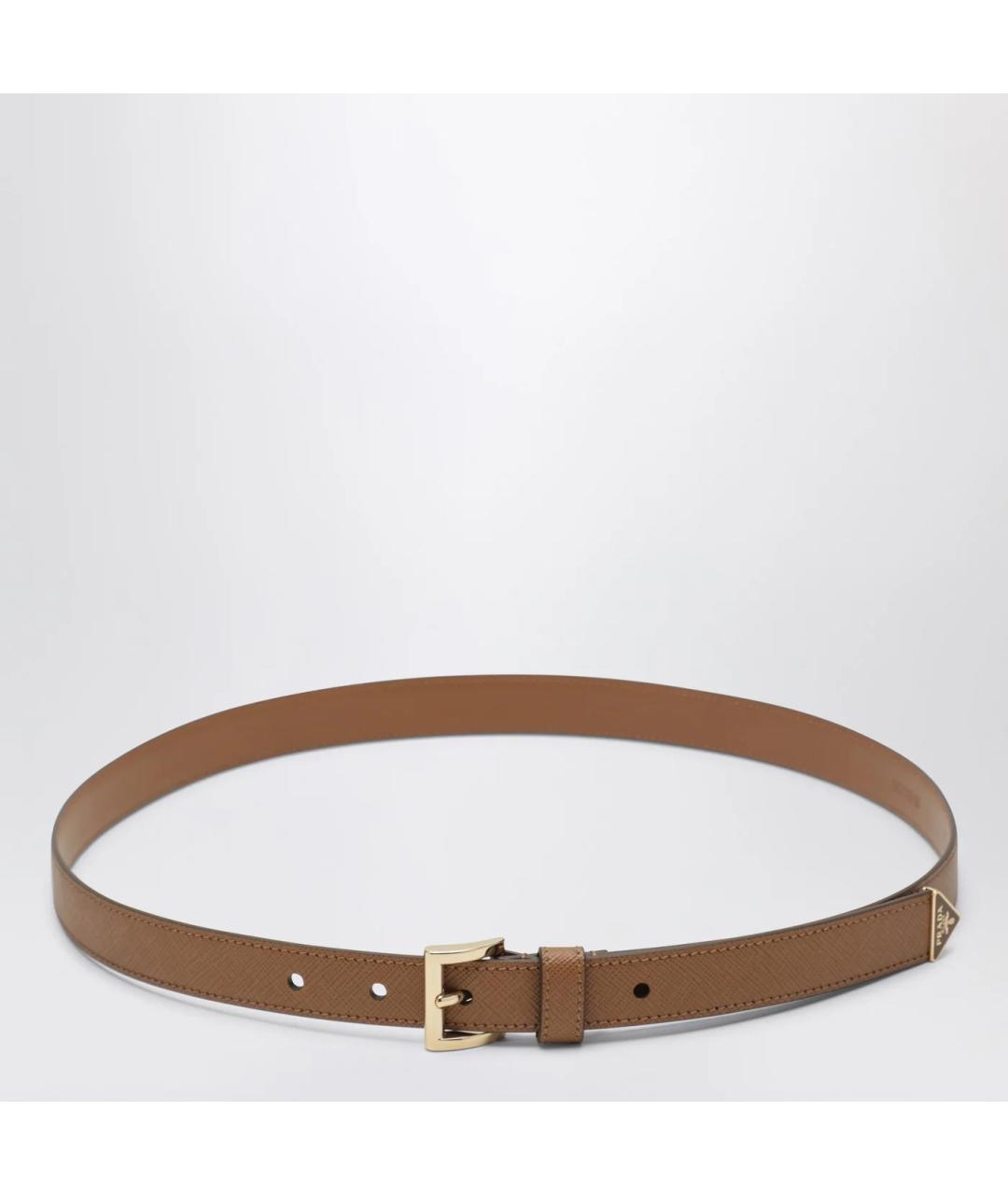 PRADA Коричневый кожаный ремень, фото 3
