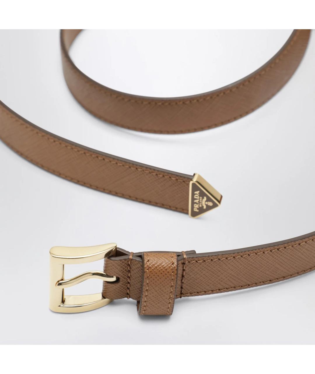 PRADA Коричневый кожаный ремень, фото 2