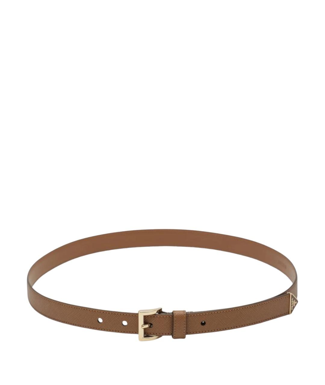 PRADA Коричневый кожаный ремень, фото 1