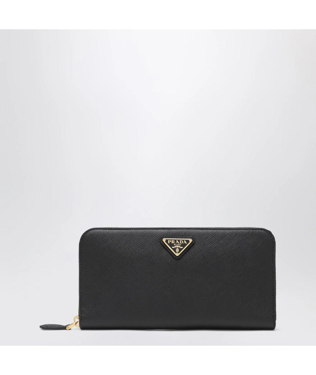 PRADA Черный кожаный кошелек, фото 3