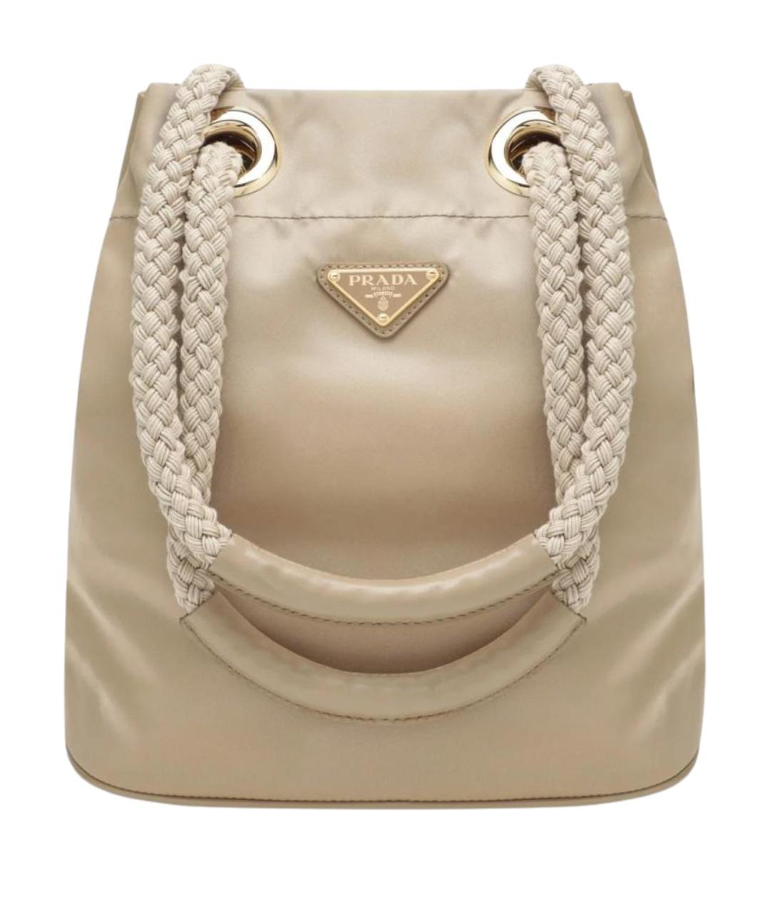 PRADA Бежевая синтетическая сумка через плечо, фото 1