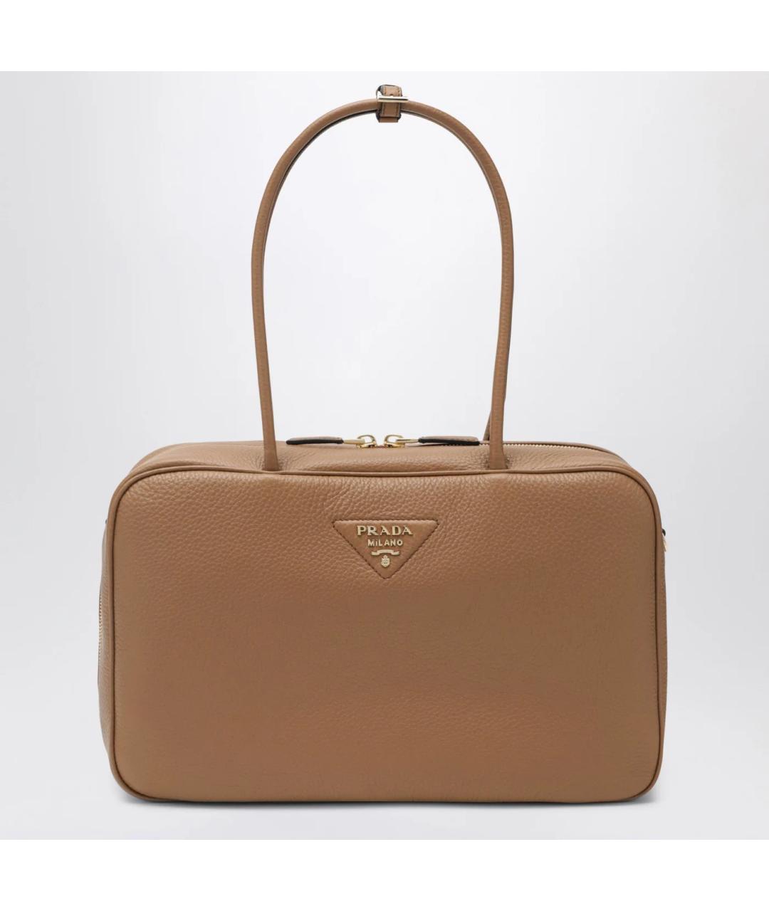 PRADA Коричневая кожаная сумка тоут, фото 3