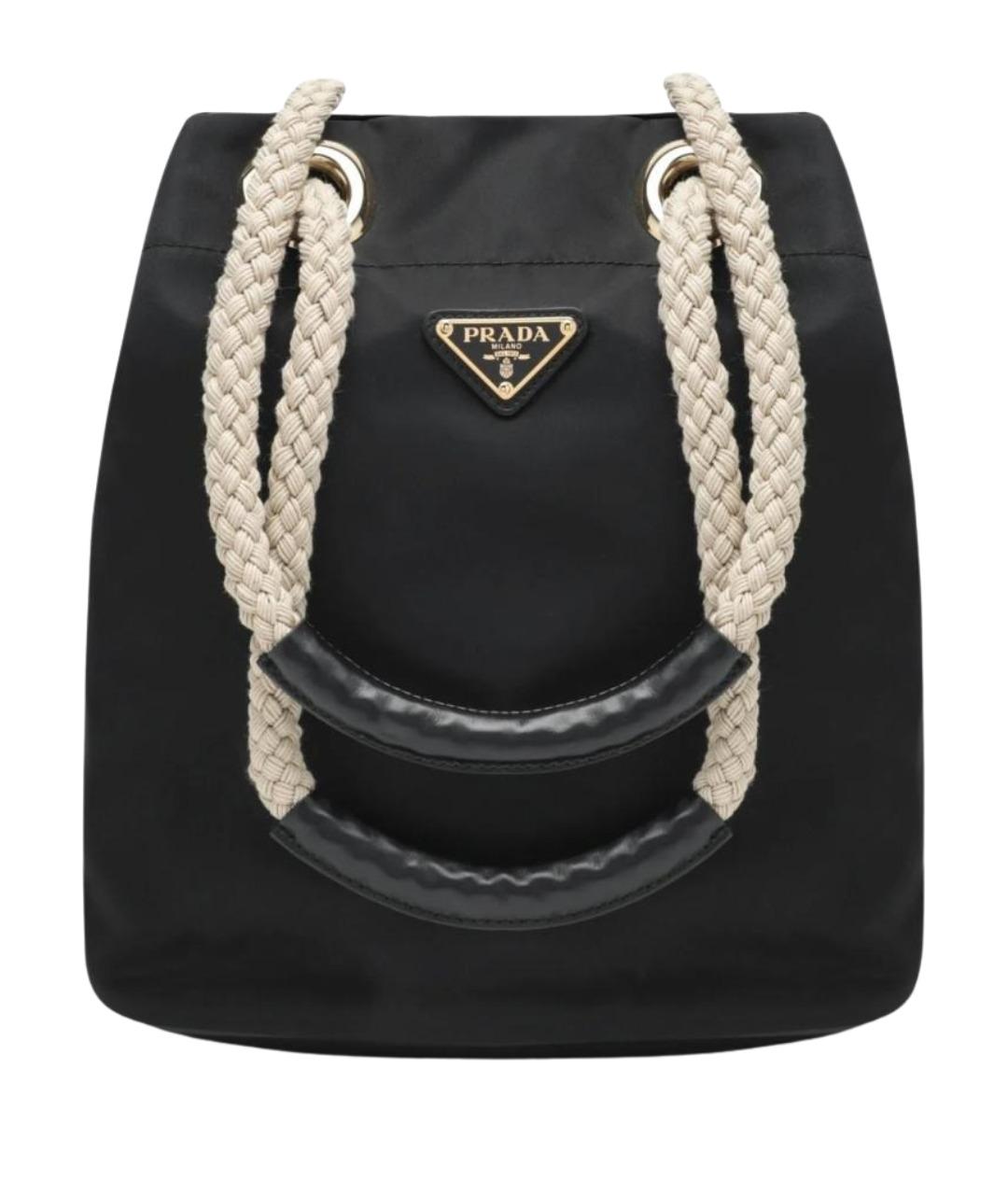 PRADA Черная синтетическая сумка через плечо, фото 1