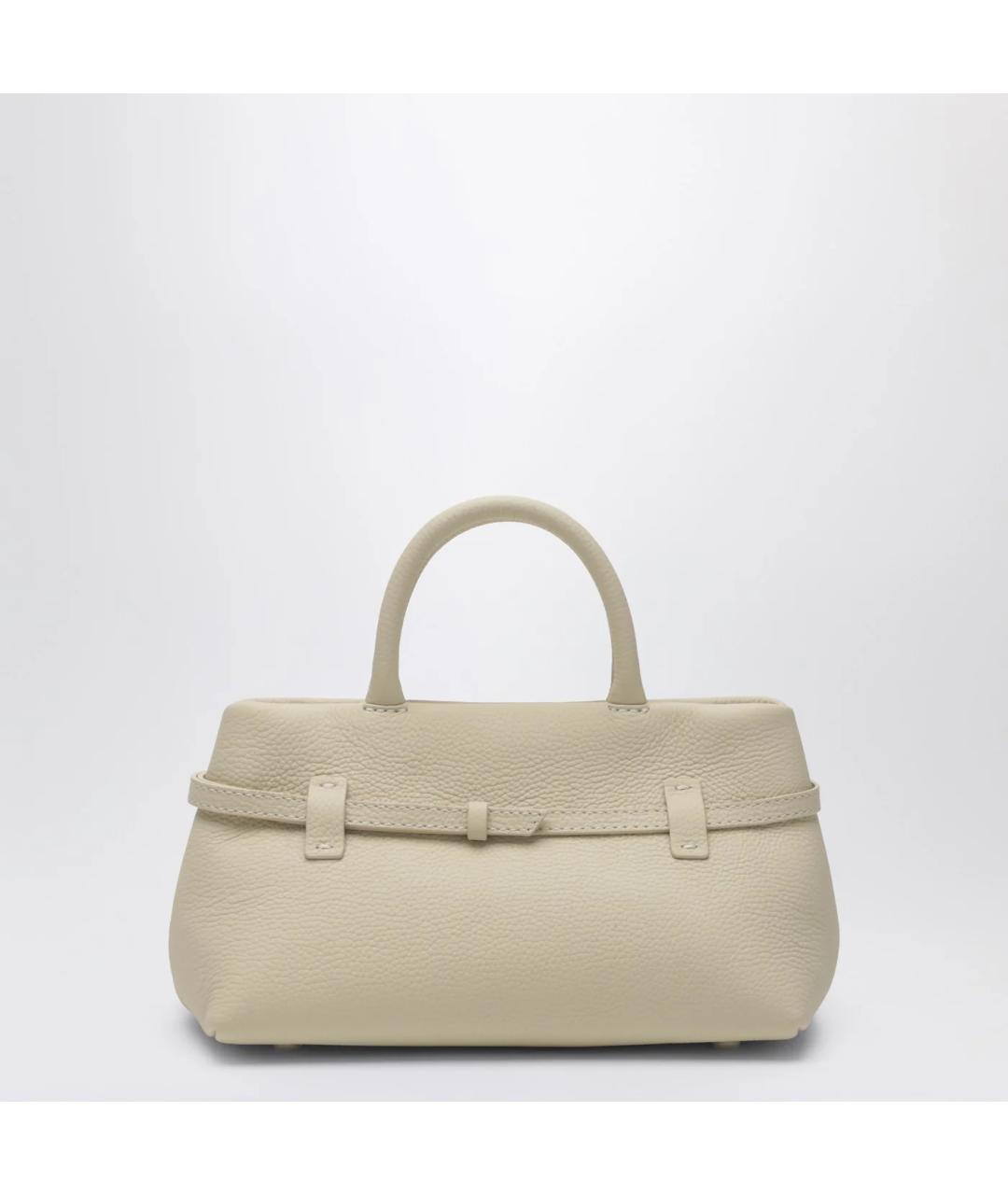 MANU ATELIER Бежевая кожаная сумка тоут, фото 2