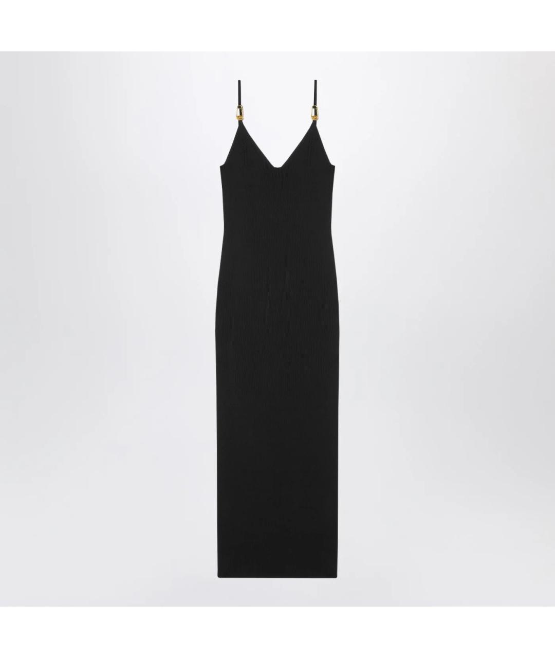 VERSACE Черное вискозное повседневное платье, фото 3