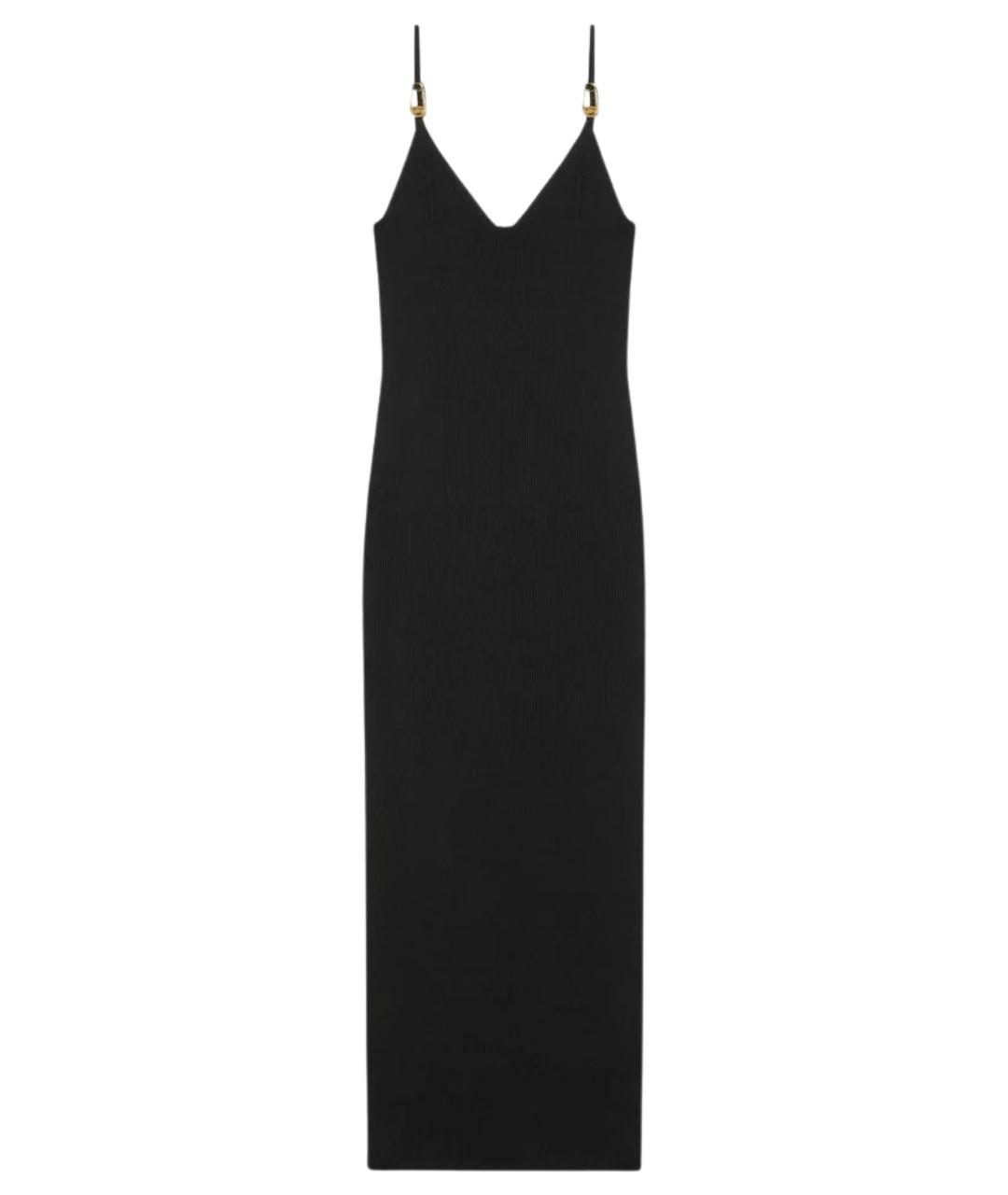 VERSACE Черное вискозное повседневное платье, фото 1