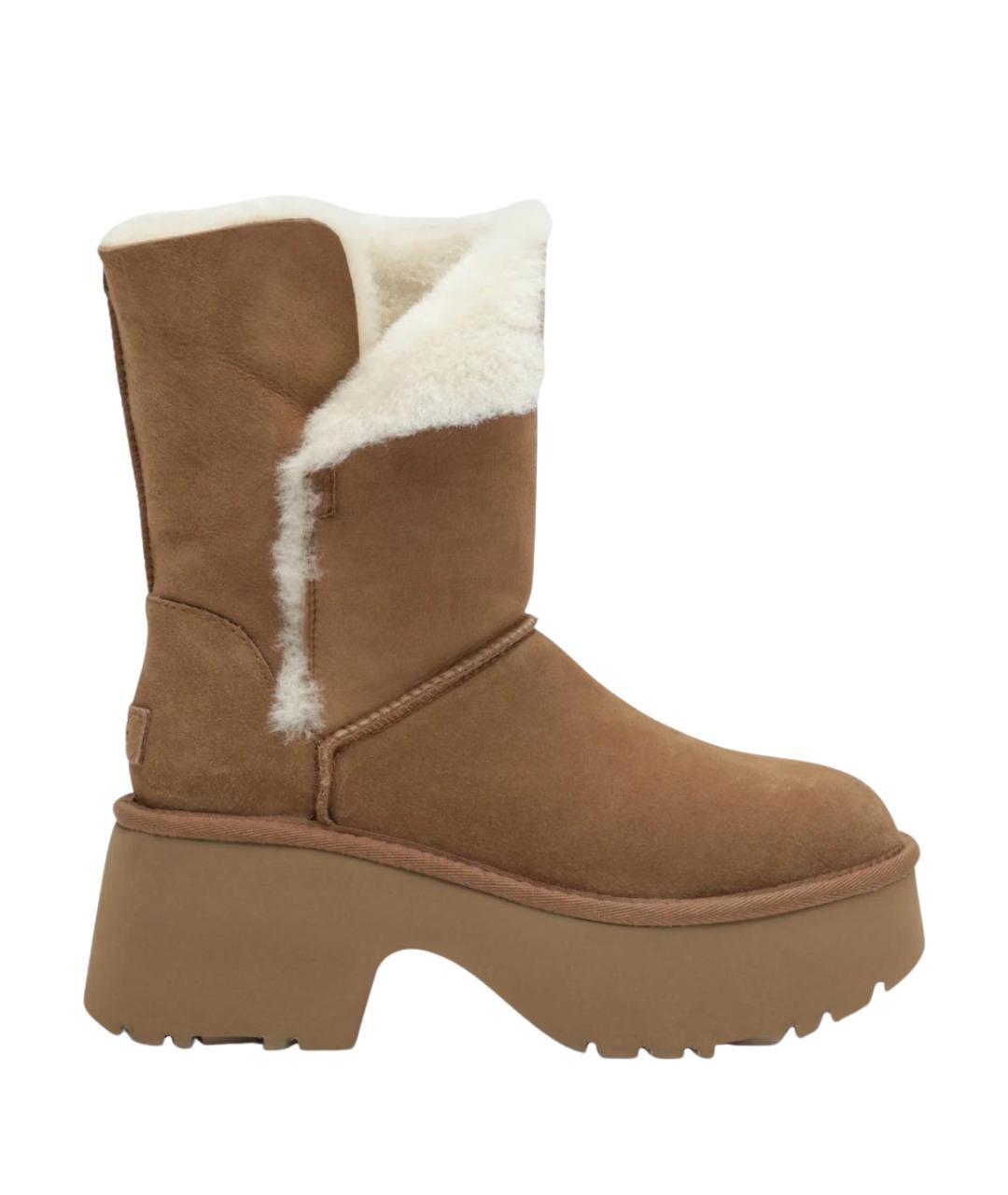 UGG AUSTRALIA Коричневые кожаные сапоги, фото 1