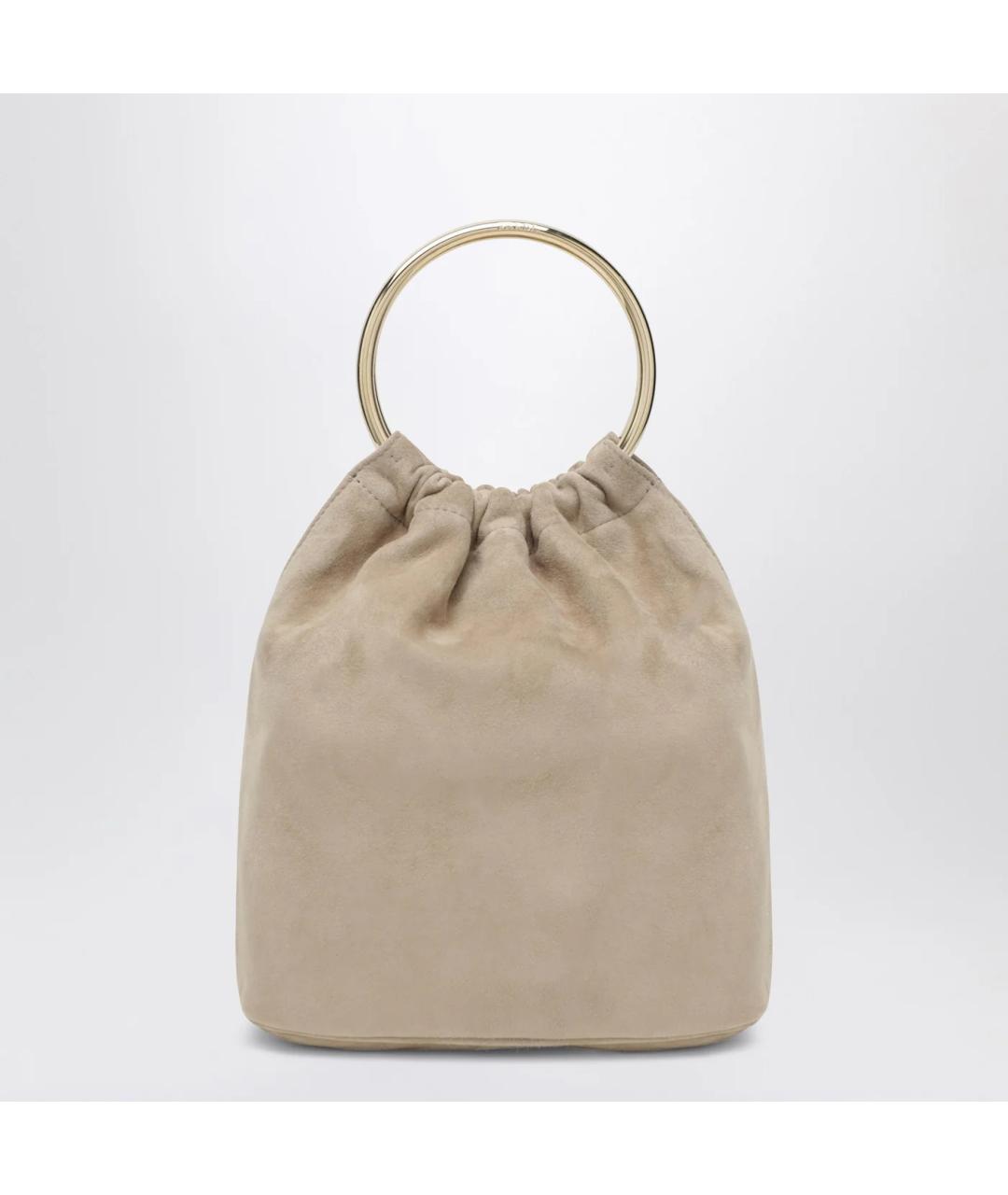 PRADA Бежевая замшевая сумка с короткими ручками, фото 2