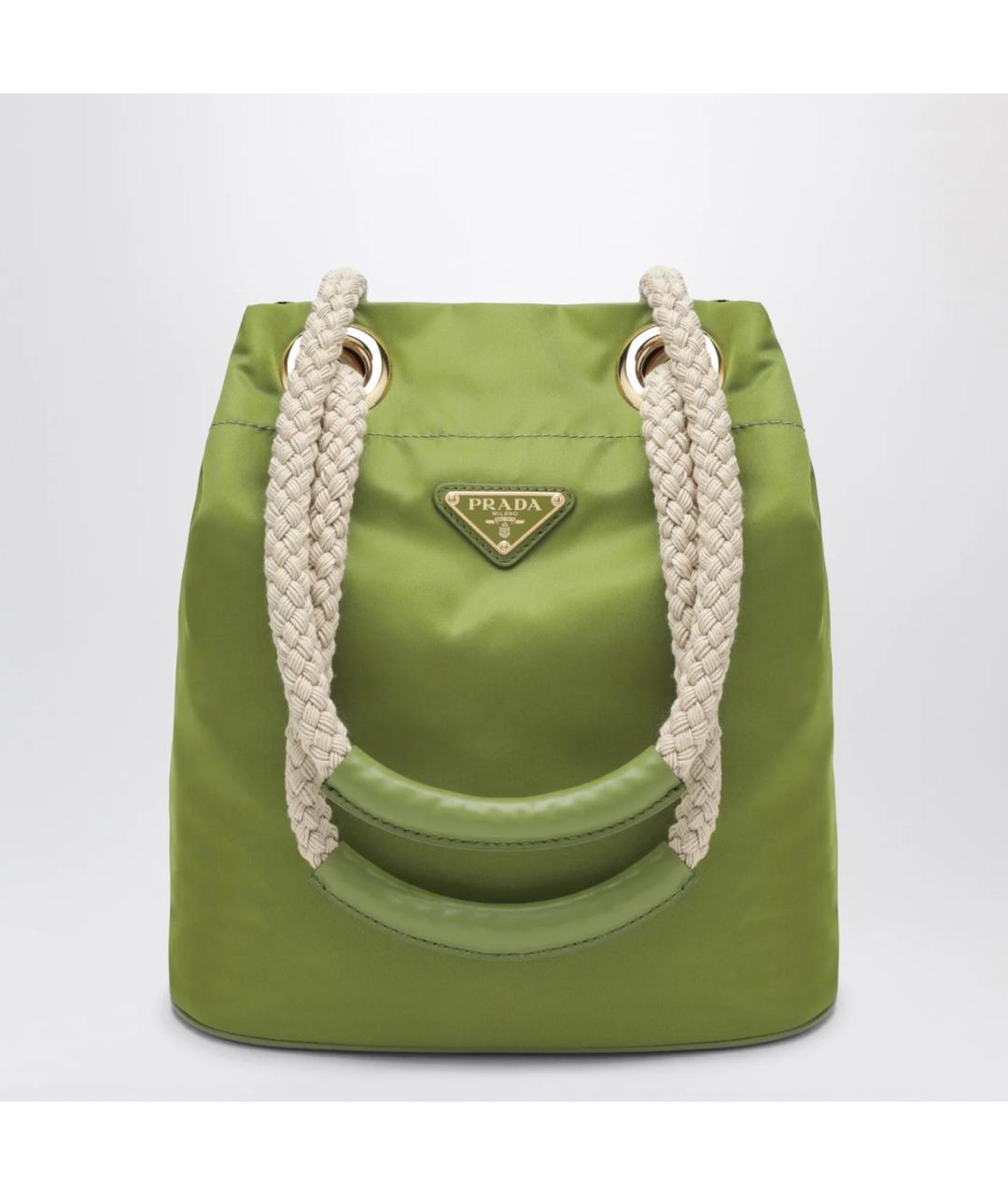 PRADA Зеленая синтетическая сумка через плечо, фото 3