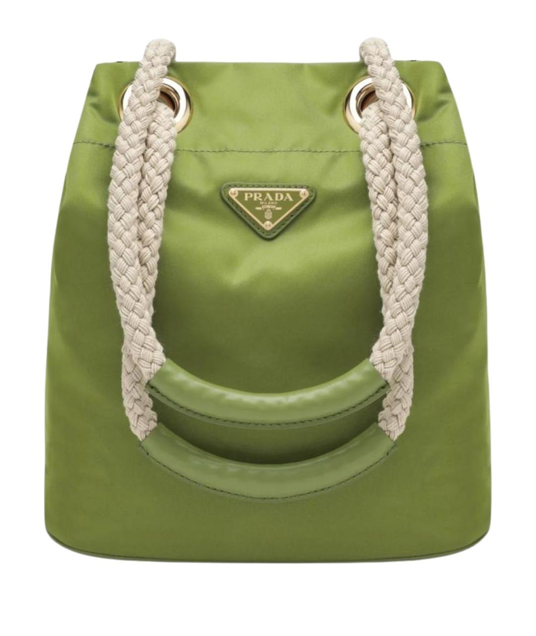 PRADA Зеленая синтетическая сумка через плечо, фото 1