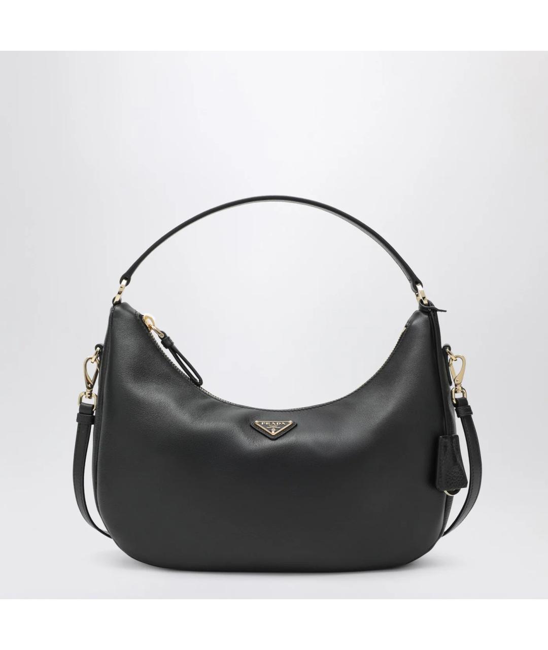 PRADA Черная кожаная сумка через плечо, фото 3