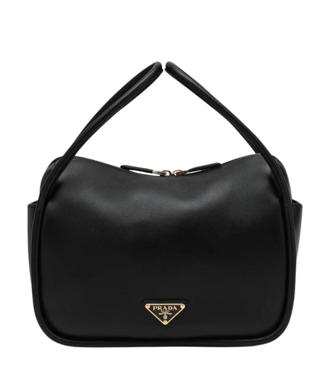 PRADA Черная кожаная сумка тоут, фото 1