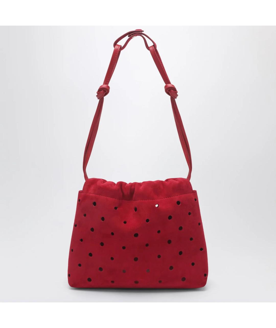 MANU ATELIER Красная замшевая сумка через плечо, фото 2