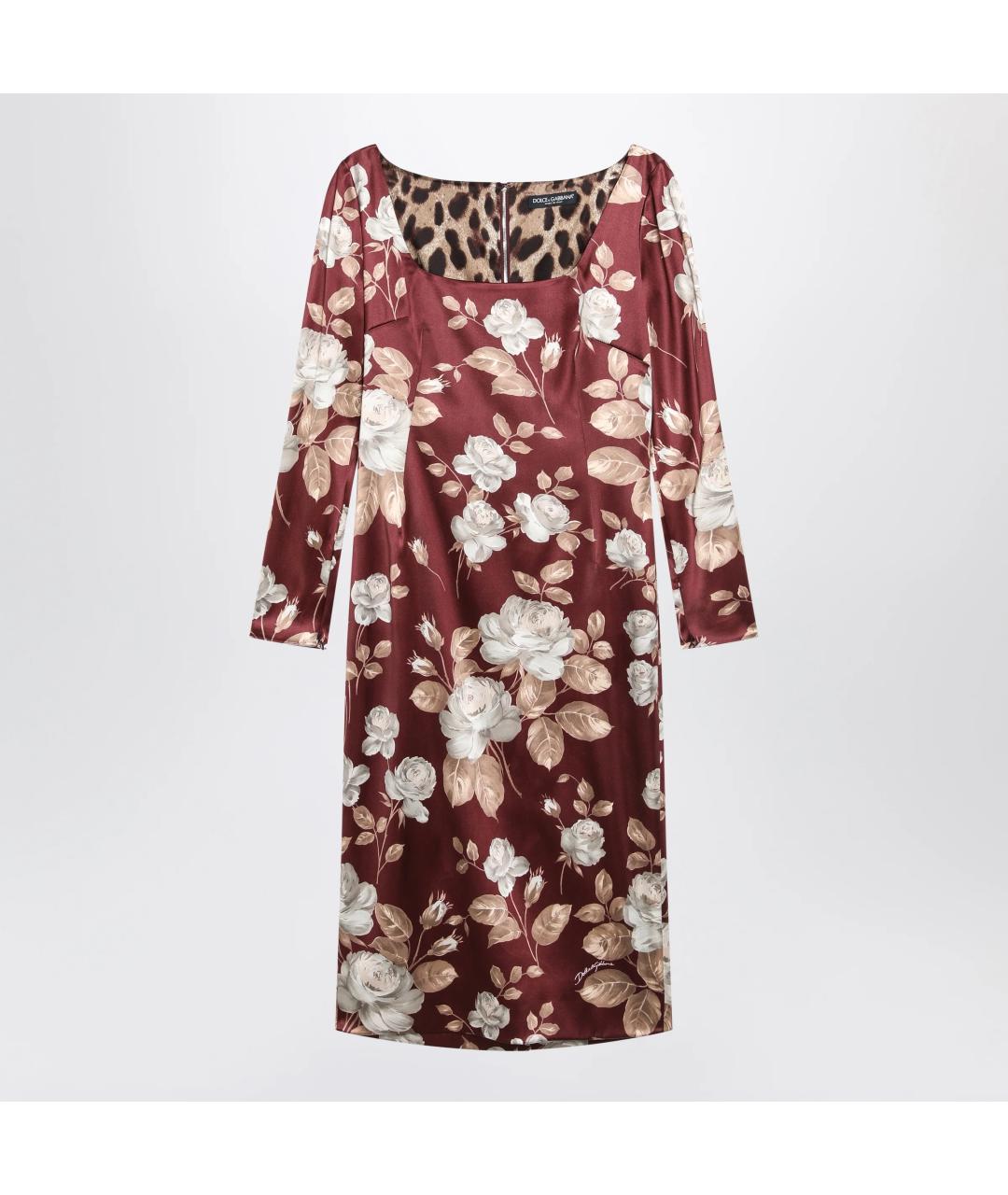 DOLCE&GABBANA Мульти шелковое коктейльное платье, фото 3