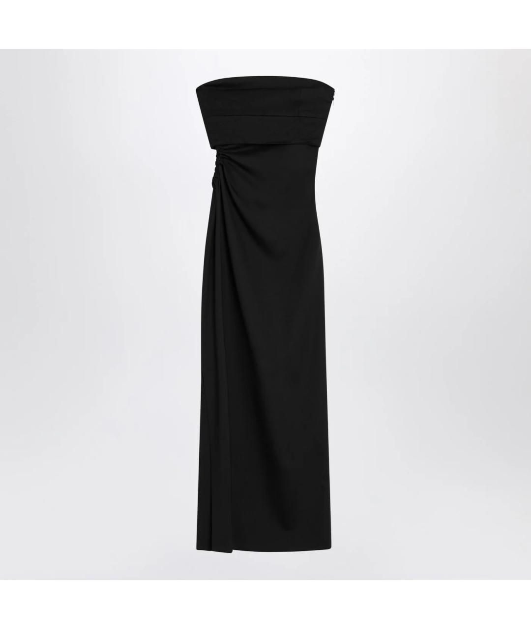 MAX MARA Черное шерстяное коктейльное платье, фото 2