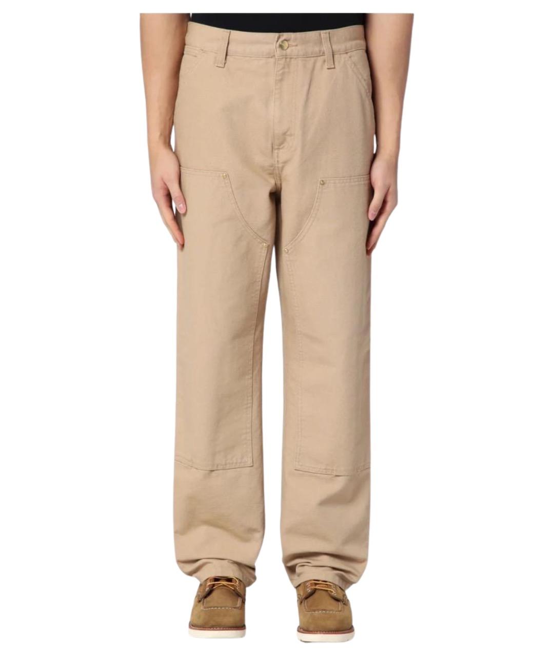 CARHARTT WIP Бежевые хлопковые повседневные брюки, фото 1