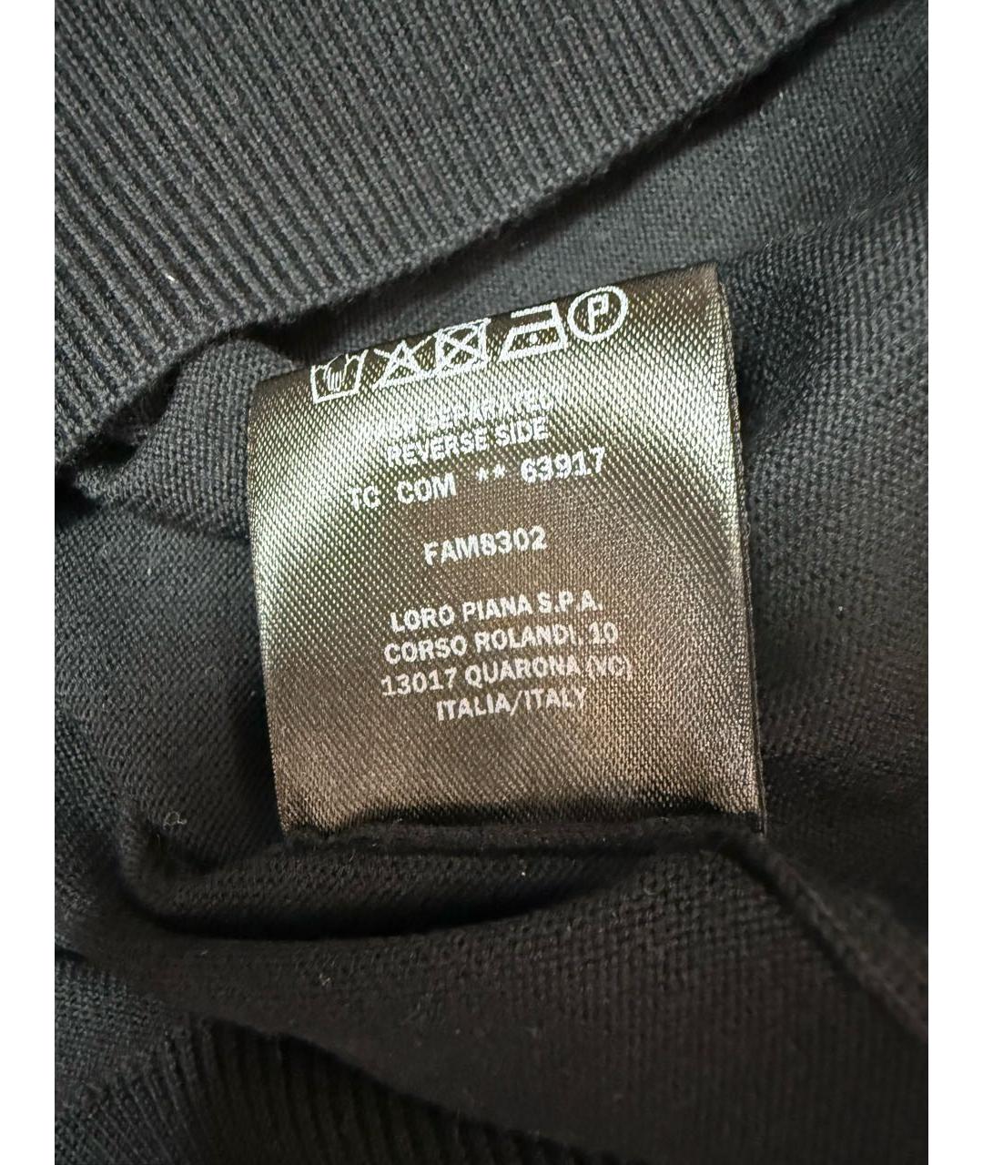 LORO PIANA Черный шерстяной джемпер / свитер, фото 5