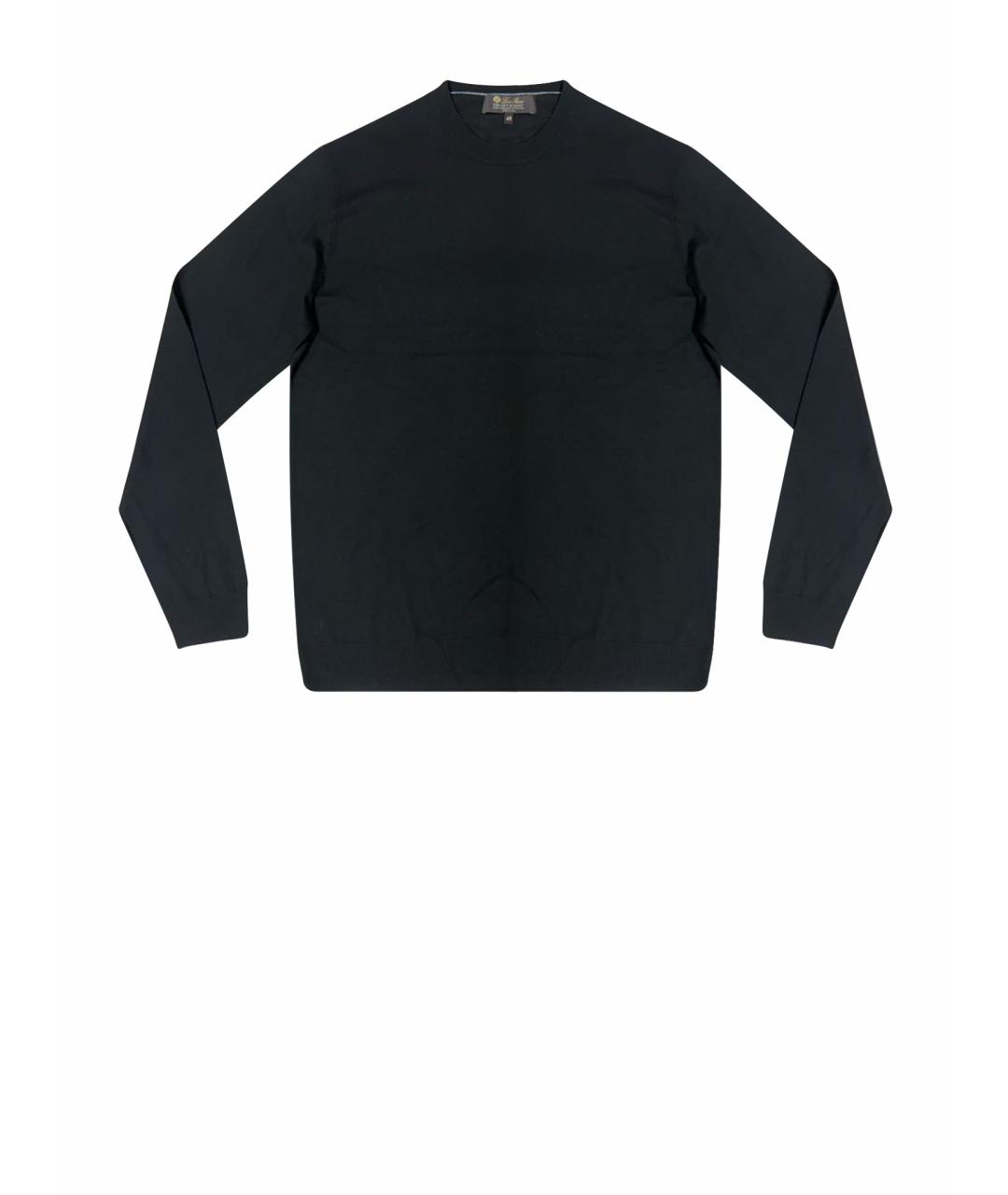 LORO PIANA Черный шерстяной джемпер / свитер, фото 1