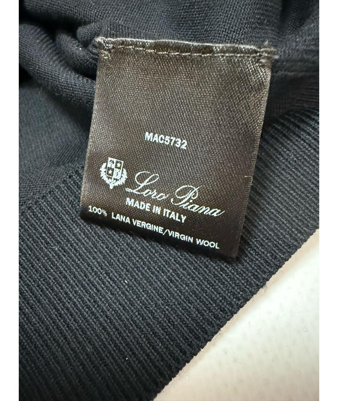LORO PIANA Черный шерстяной джемпер / свитер, фото 4