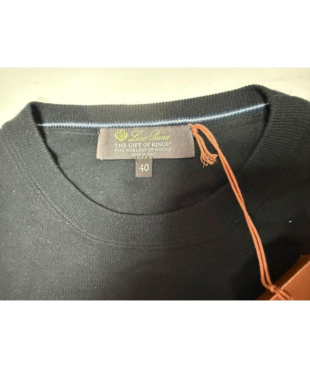 LORO PIANA Черный шерстяной джемпер / свитер, фото 3