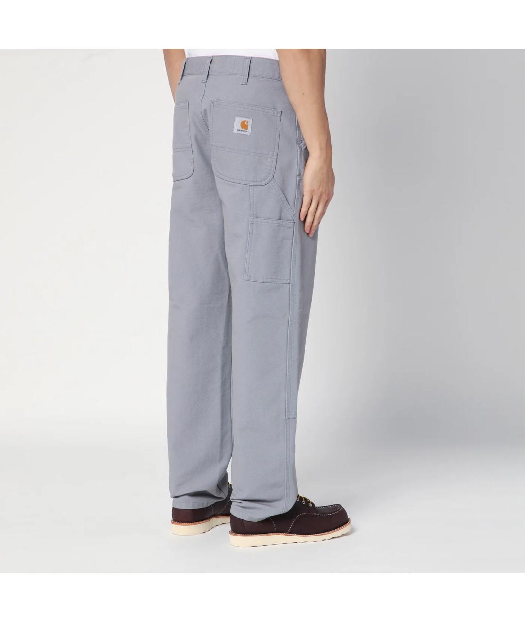 CARHARTT WIP Серые хлопковые повседневные брюки, фото 2