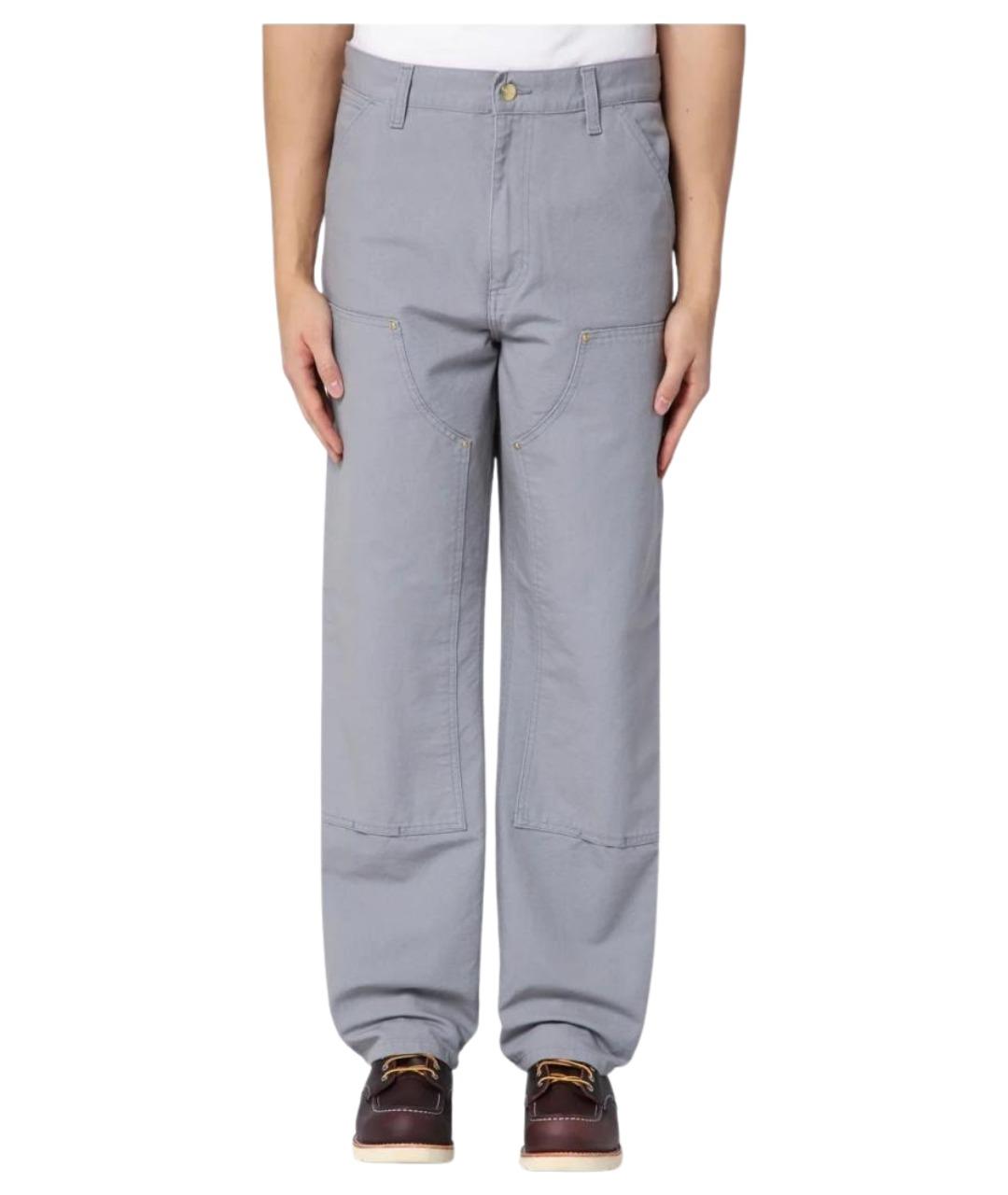 CARHARTT WIP Серые хлопковые повседневные брюки, фото 1