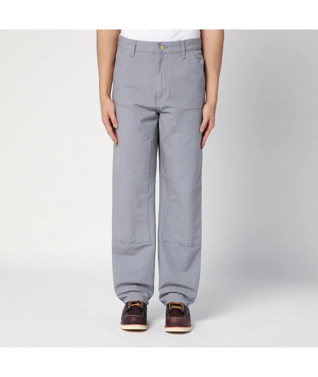CARHARTT WIP Серые хлопковые повседневные брюки, фото 3