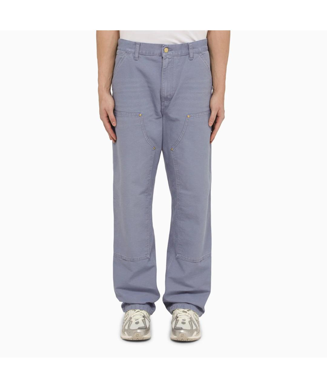 CARHARTT WIP Синие хлопковые повседневные брюки, фото 3