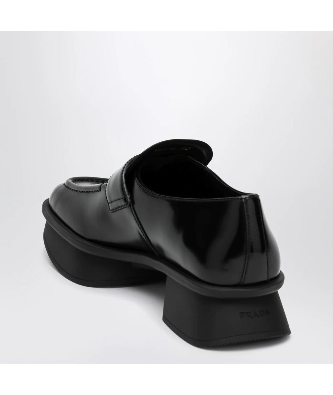 PRADA Черные кожаные лоферы, фото 2