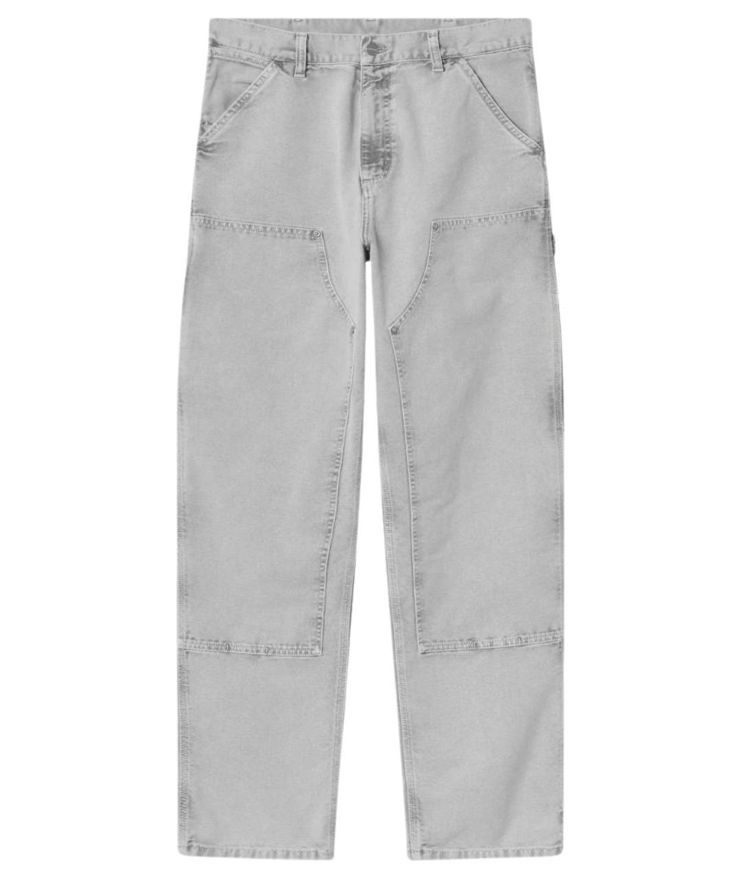 CARHARTT WIP Серые хлопковые повседневные брюки, фото 1