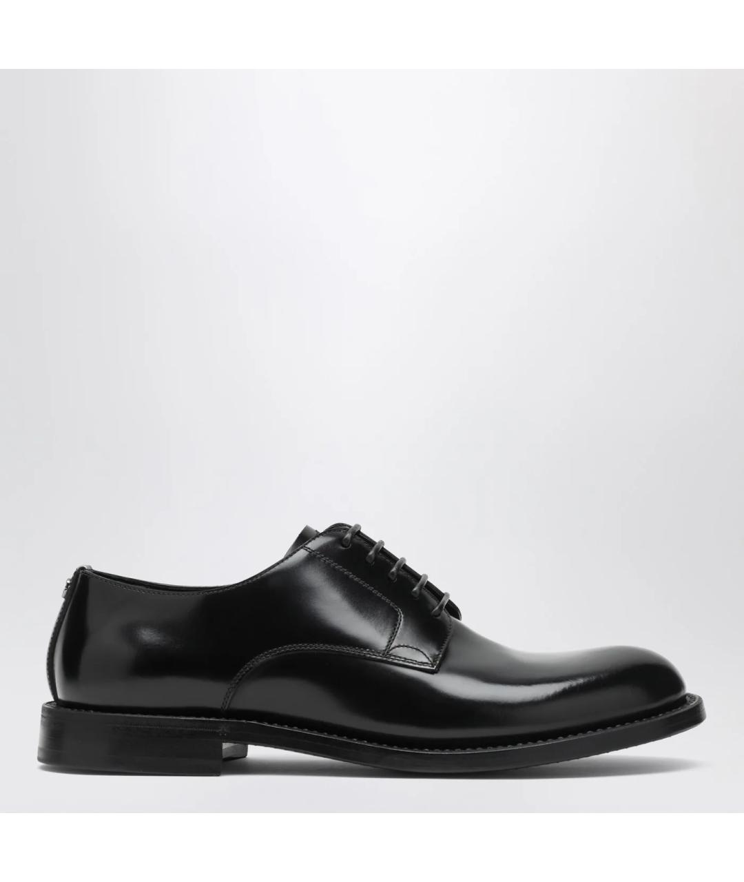 DOLCE&GABBANA Черные кожаные туфли, фото 3