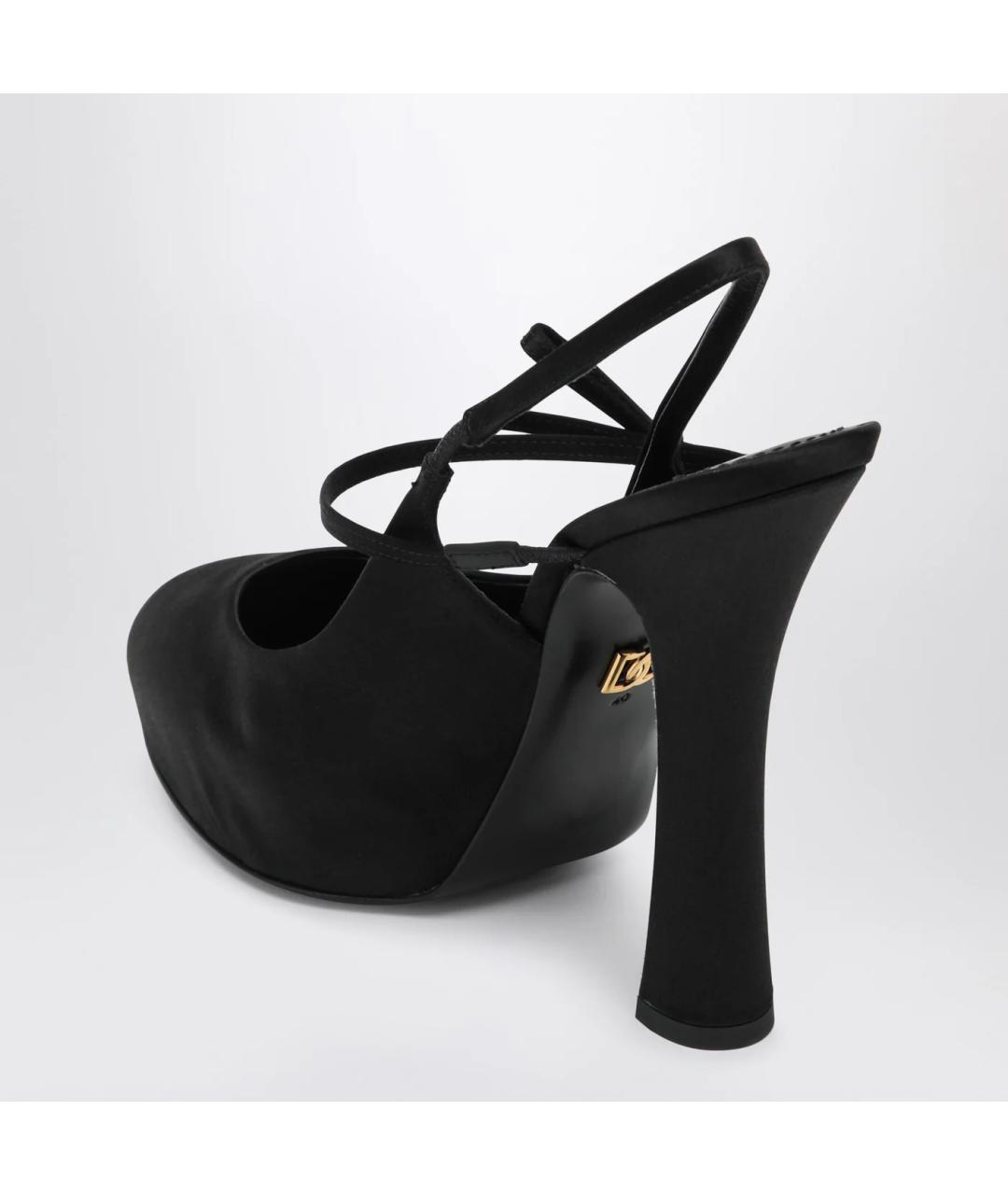 DOLCE&GABBANA Черные текстильные туфли, фото 2