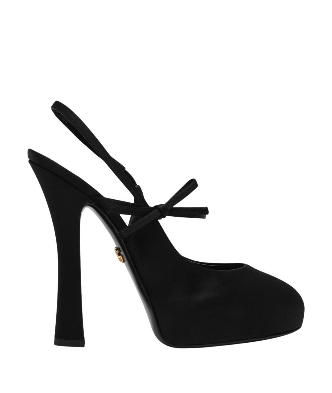 DOLCE&GABBANA Черные текстильные туфли, фото 1