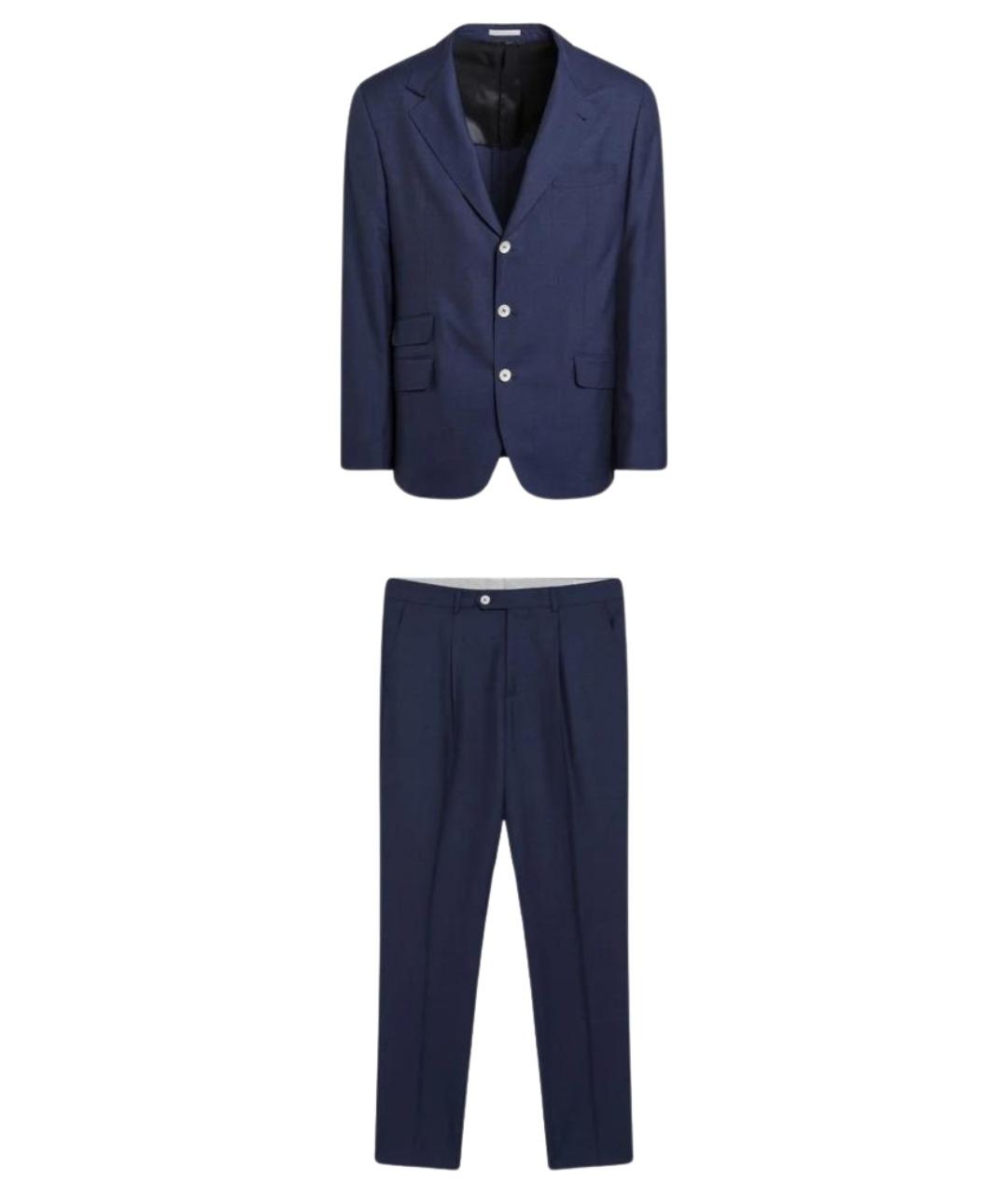 BRUNELLO CUCINELLI Синий классический костюм, фото 1