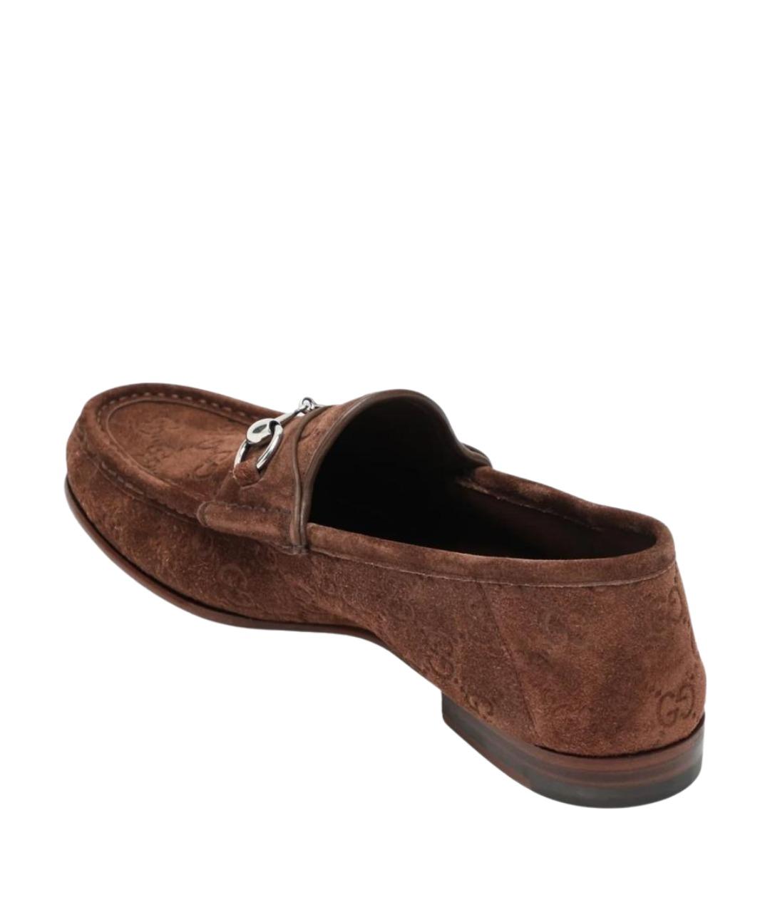 GUCCI Коричневые замшевые лоферы, фото 2