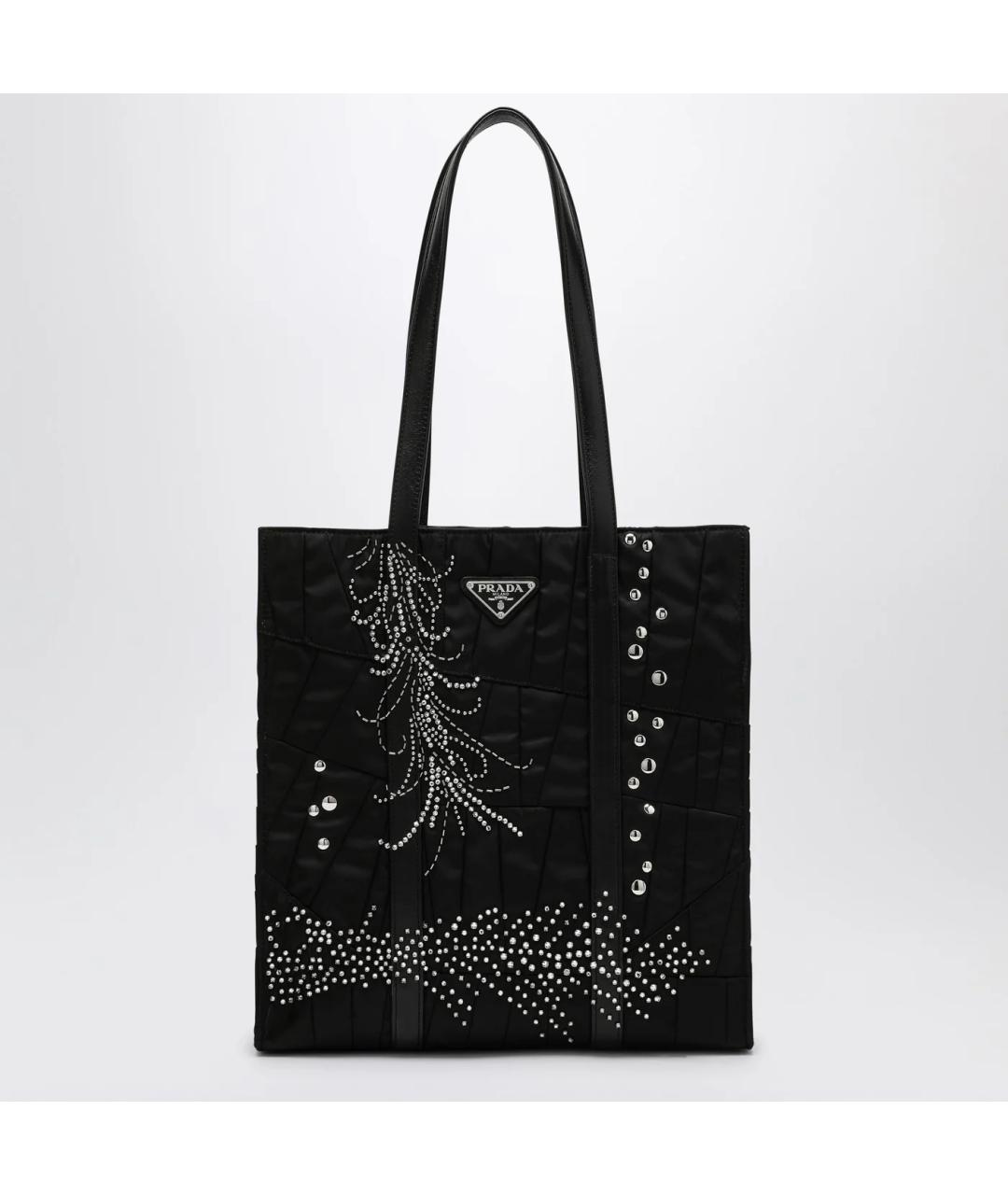 PRADA Черная синтетическая сумка тоут, фото 3