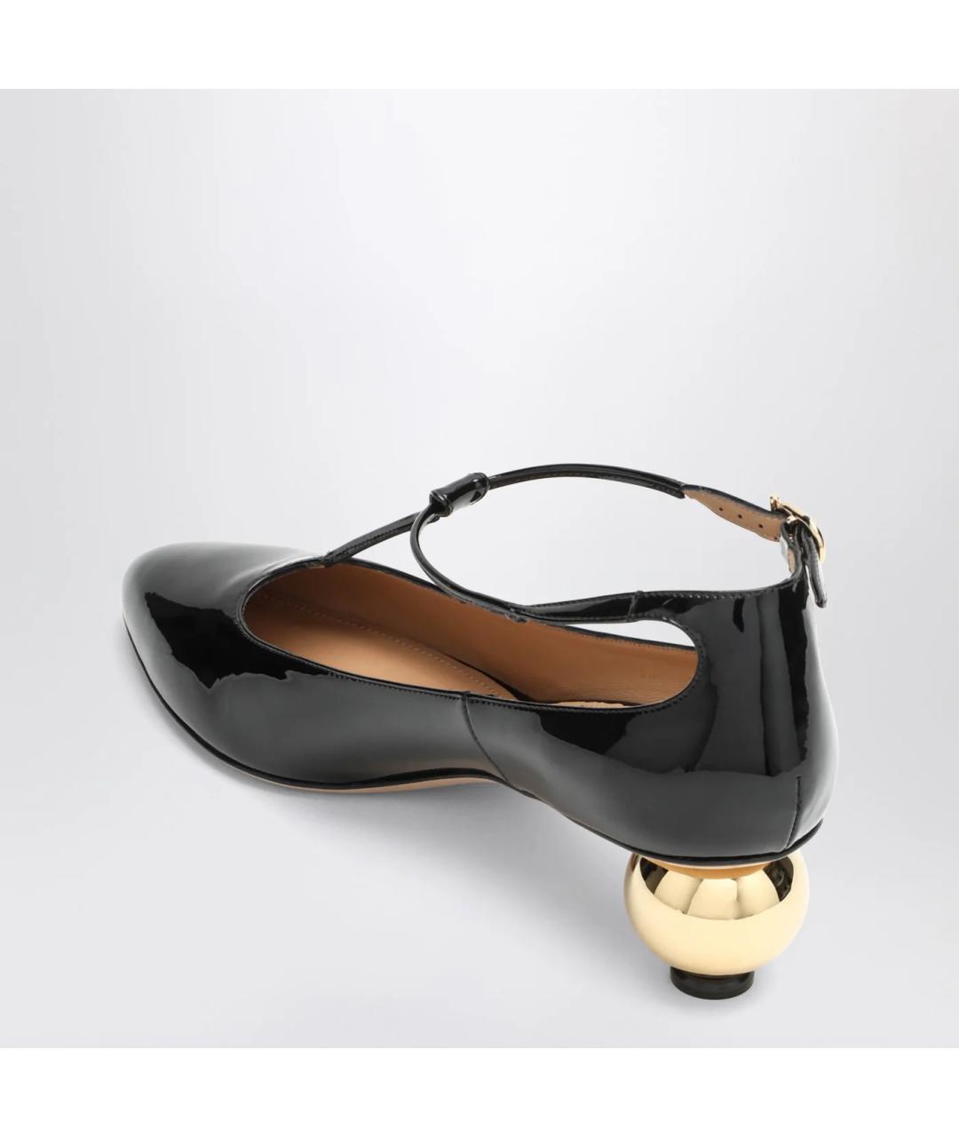 FERRAGAMO Черные туфли из лакированной кожи, фото 2