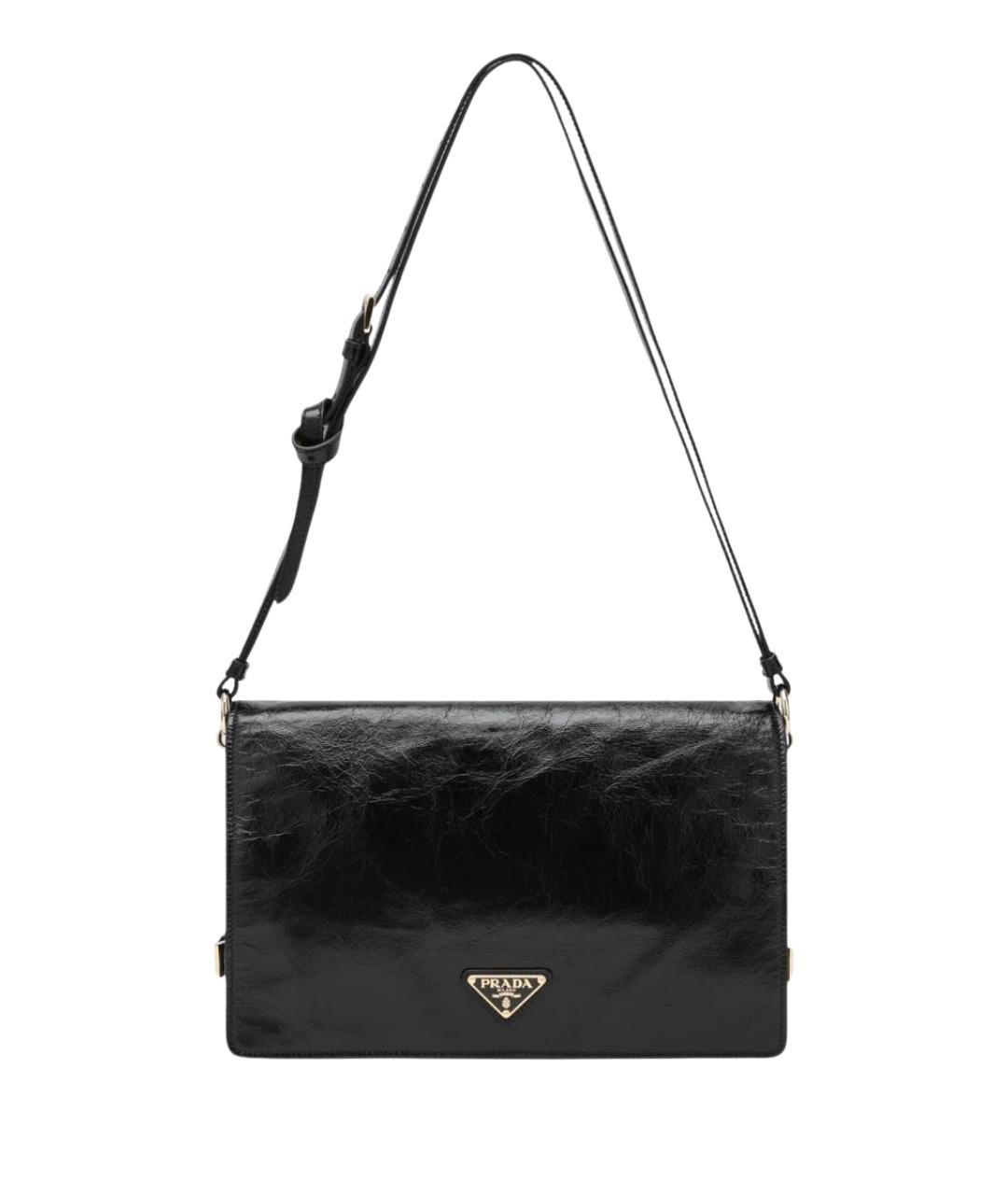 PRADA Черная кожаная сумка через плечо, фото 1