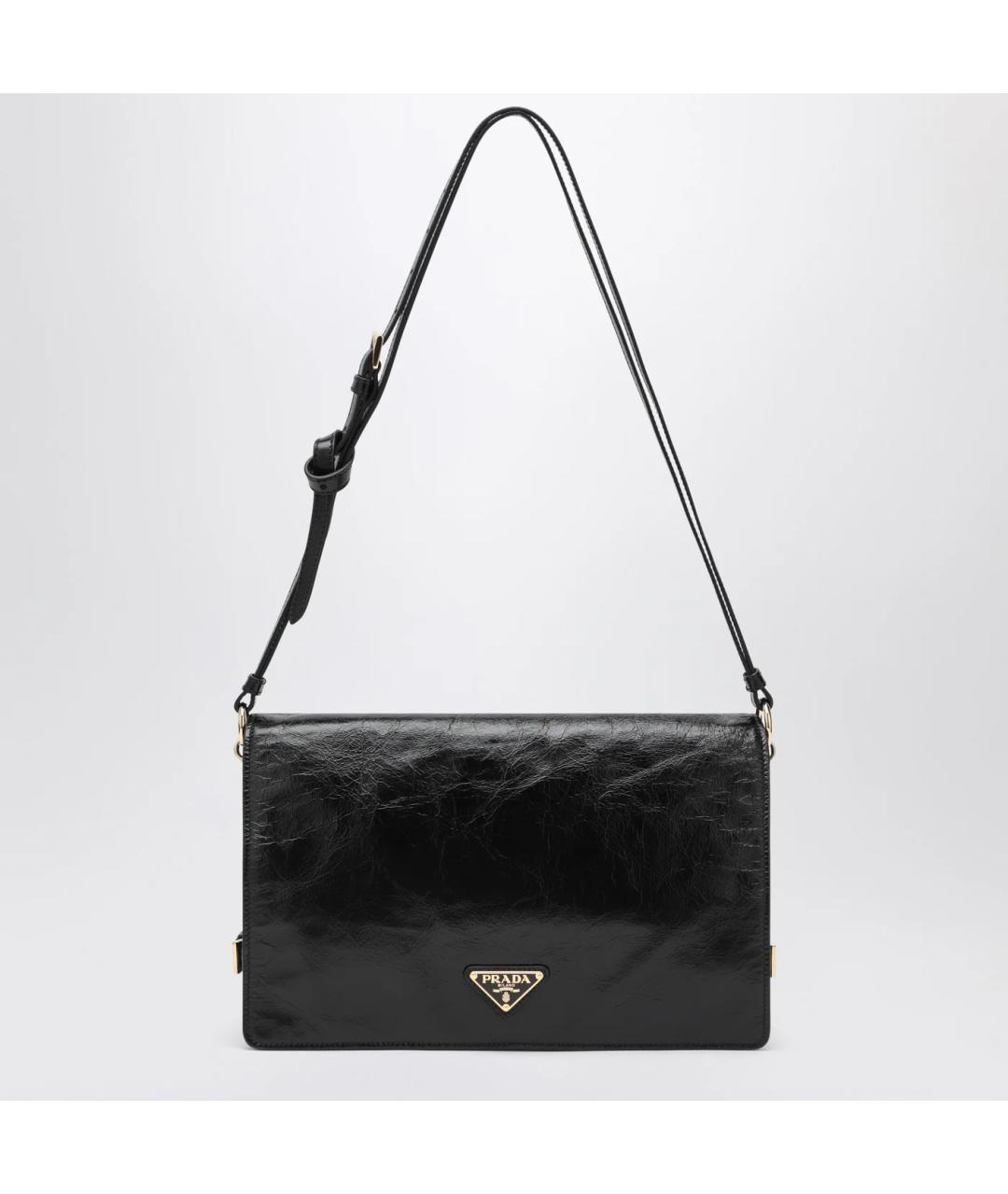 PRADA Черная кожаная сумка через плечо, фото 3
